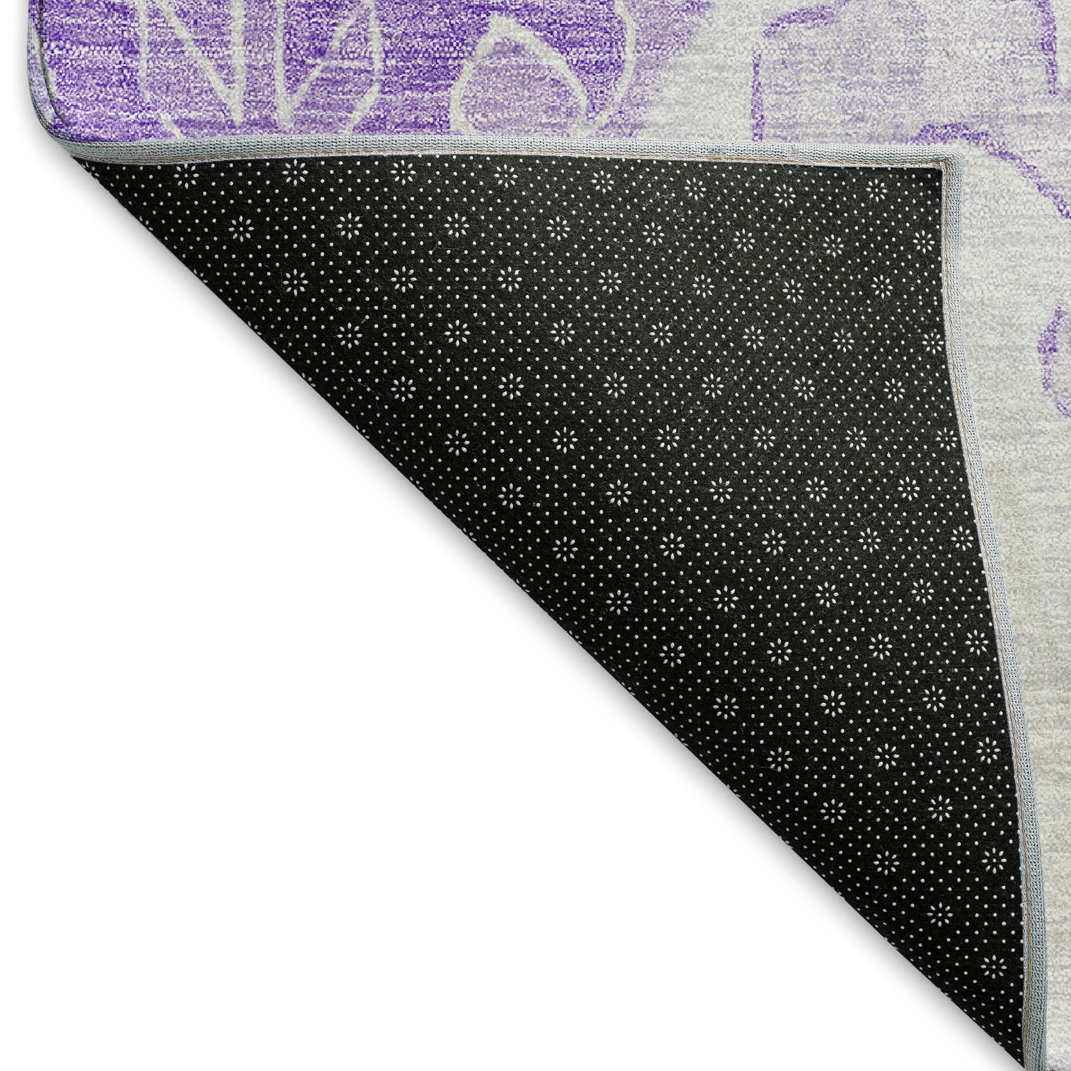 Bangkok Machine Washable Transitional Purple Rug 1'8" x 2'6" #shape_Rectangle