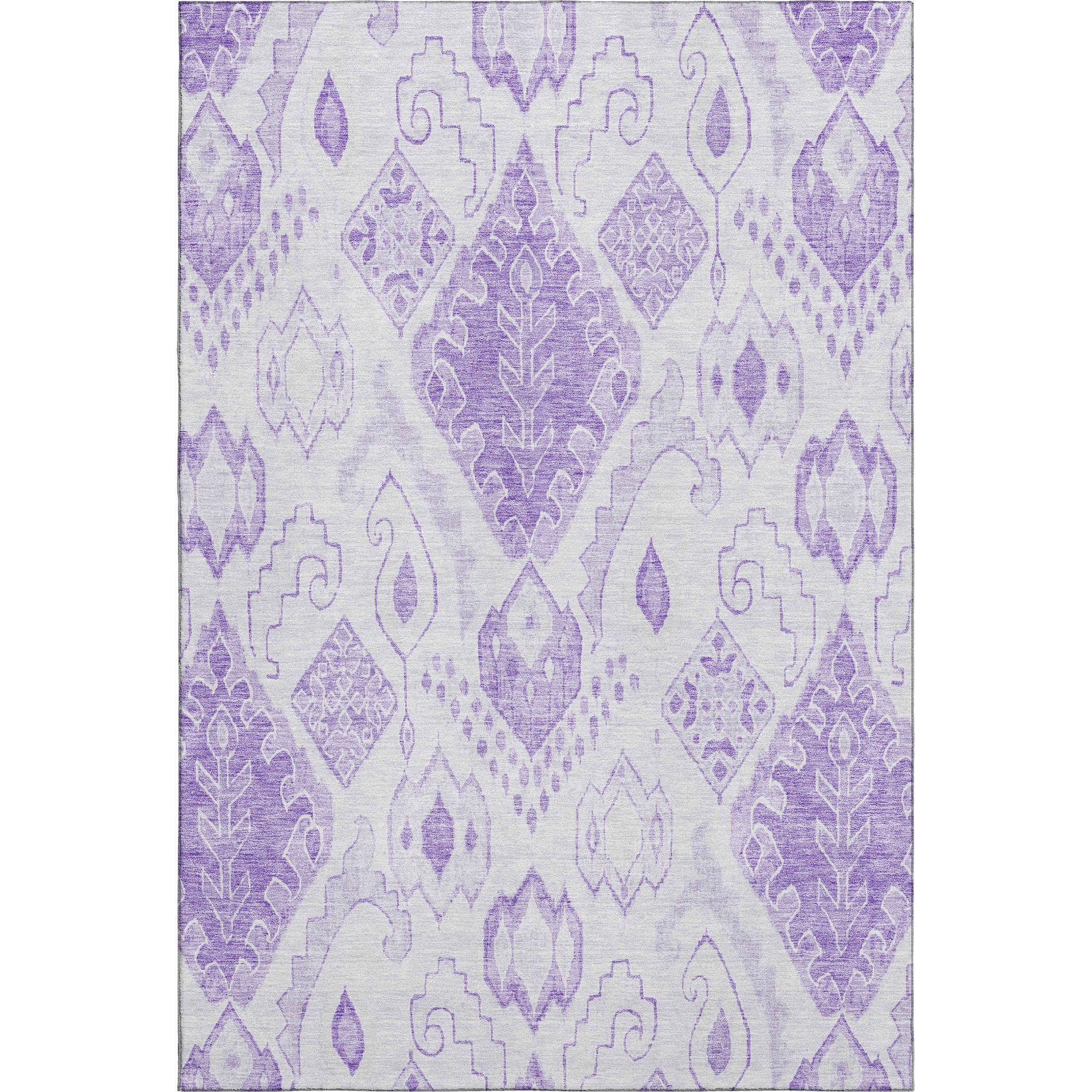 Bangkok Machine Washable Transitional Purple Rug 2'6" x 3'10" #shape_Rectangle