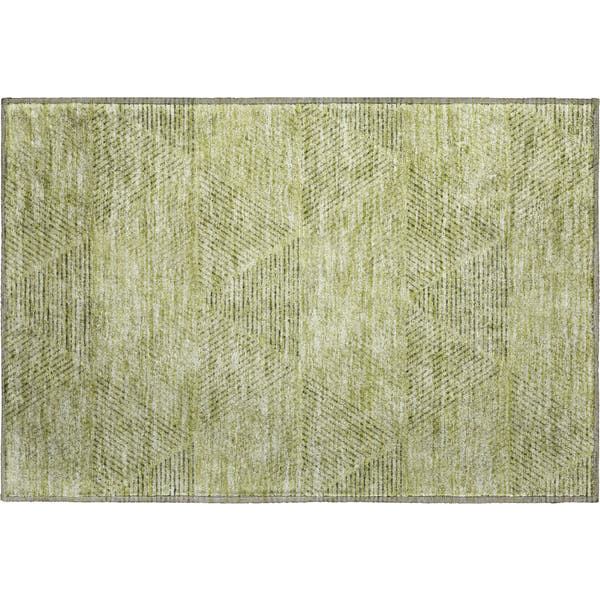 Colombo Machine Washable Transitional Aloe Green Rug 1'8" x 2'6"