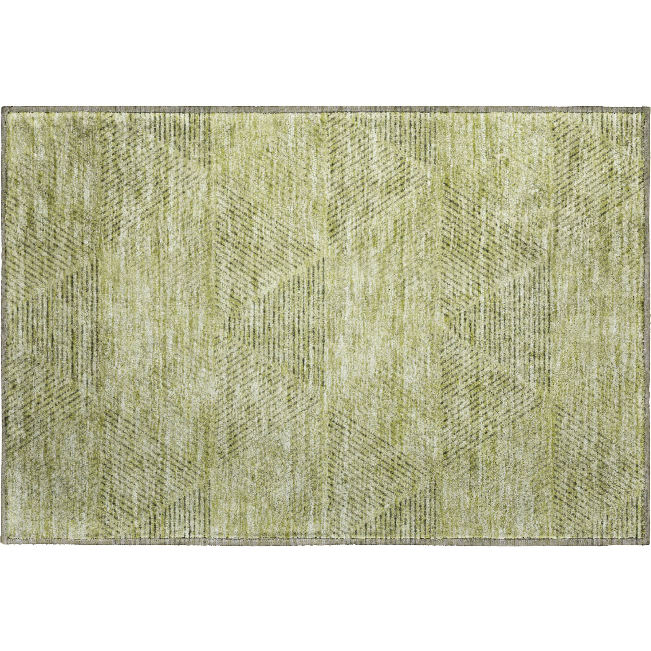 Colombo Machine Washable Transitional Aloe Green Rug 1'8" x 2'6" #shape_Rectangle