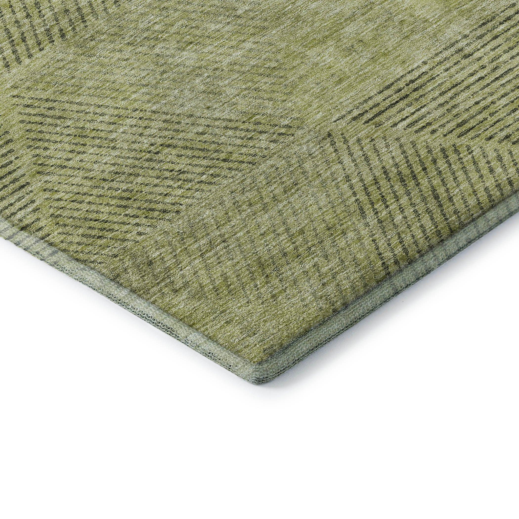 Colombo Machine Washable Transitional Aloe Green Rug 1'8" x 2'6" #shape_Rectangle