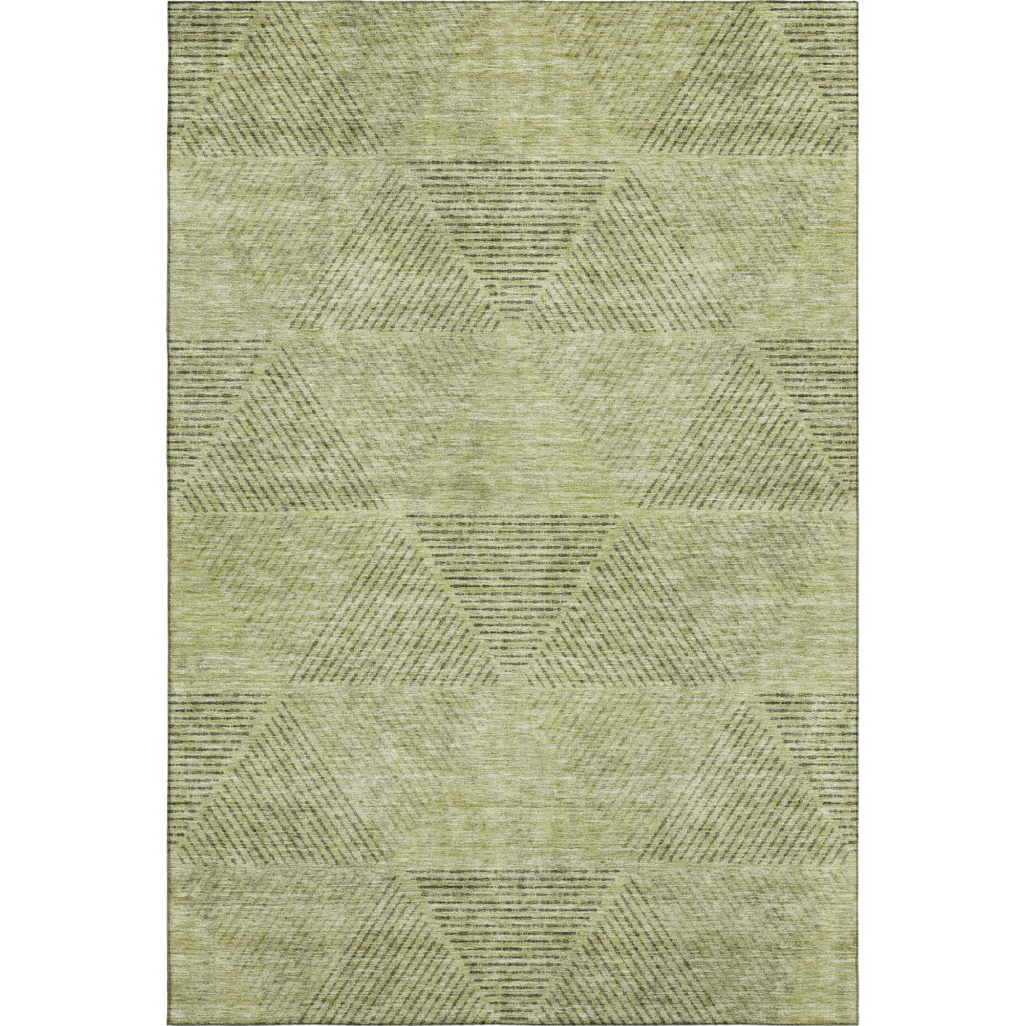 Colombo Machine Washable Transitional Aloe Green Rug 2'6" x 3'10" #shape_Rectangle