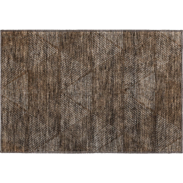 Colombo Machine Washable Transitional Brown Rug 1'8" x 2'6"