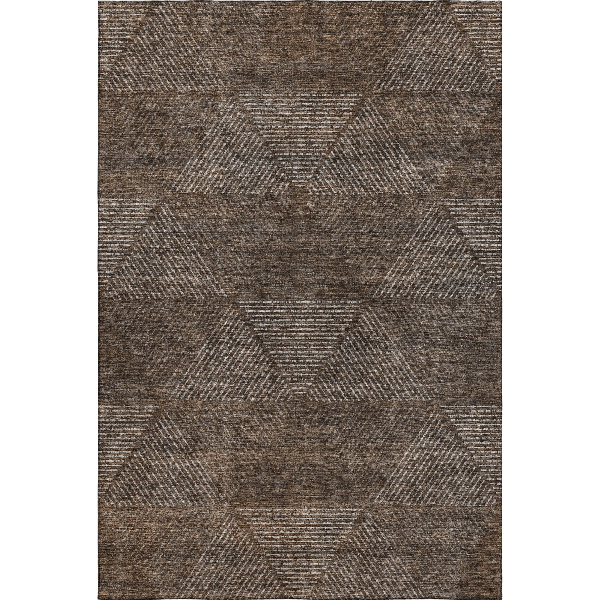 Colombo Machine Washable Transitional Brown Rug 2'6" x 3'10" #shape_Rectangle