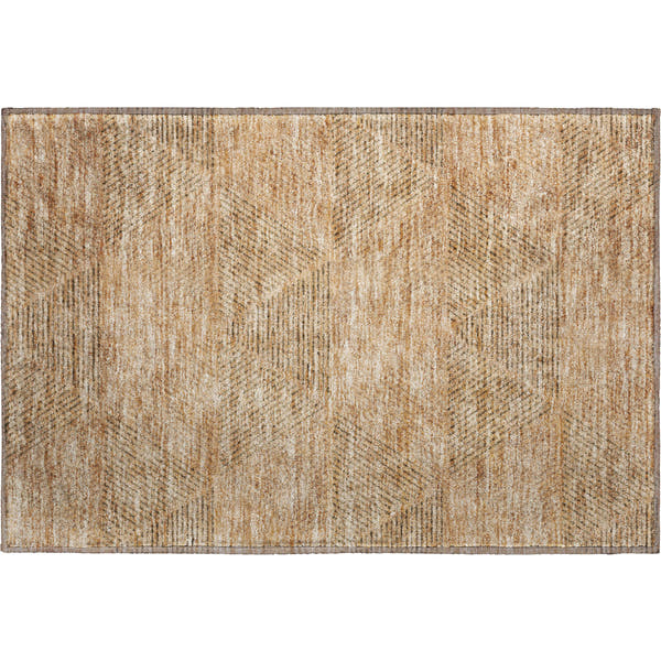 Colombo Machine Washable Transitional Copper Orange Rug 1'8" x 2'6"