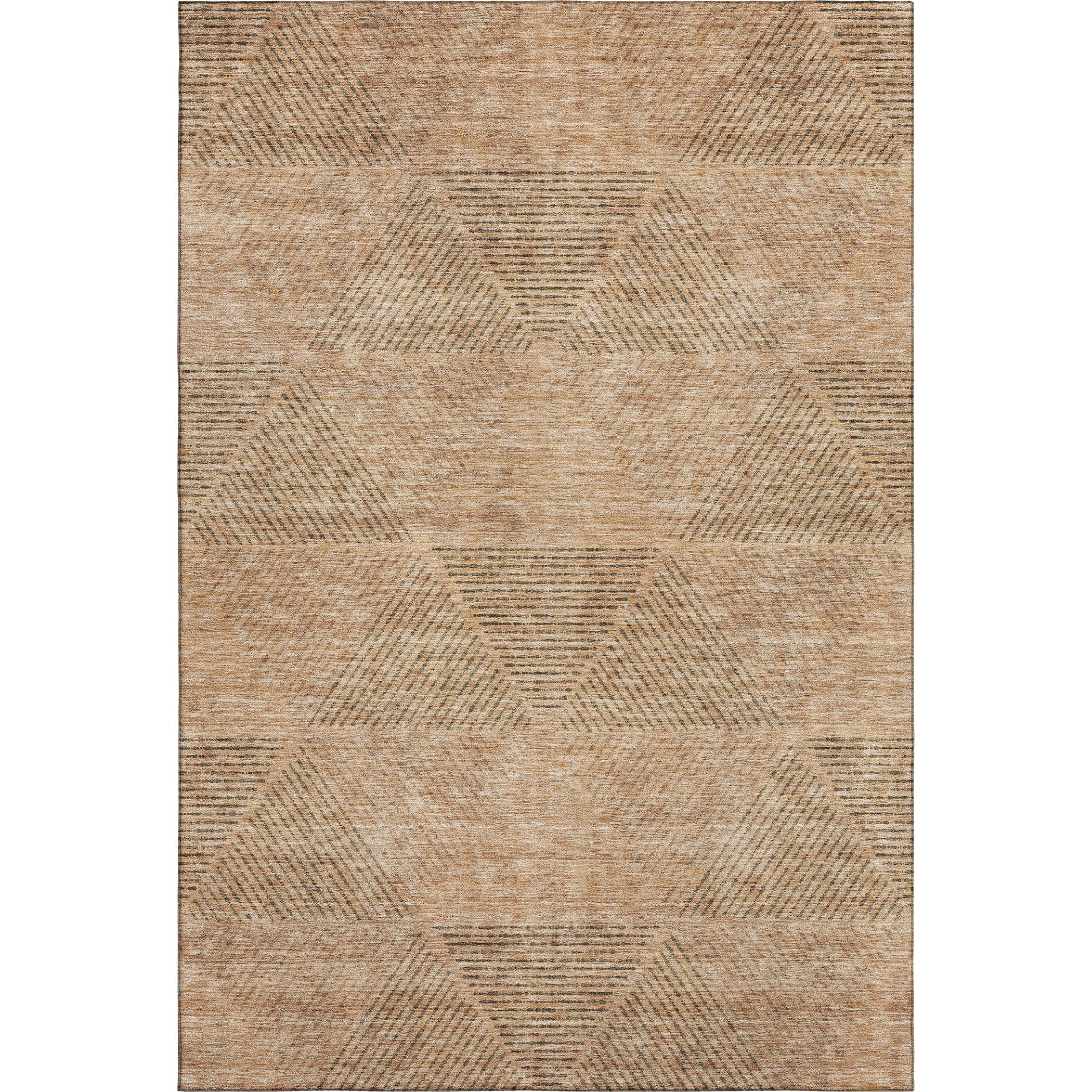 Colombo Machine Washable Transitional Copper Orange Rug 2'6" x 3'10" #shape_Rectangle