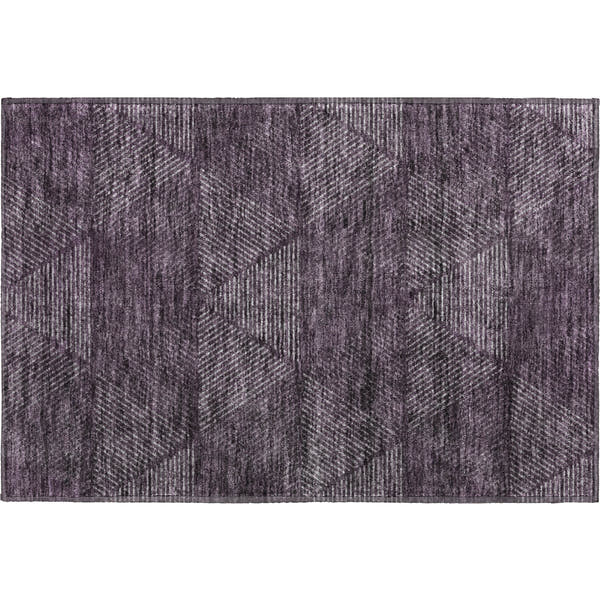 Colombo Machine Washable Transitional Eggplant Purple Rug 1'8" x 2'6"