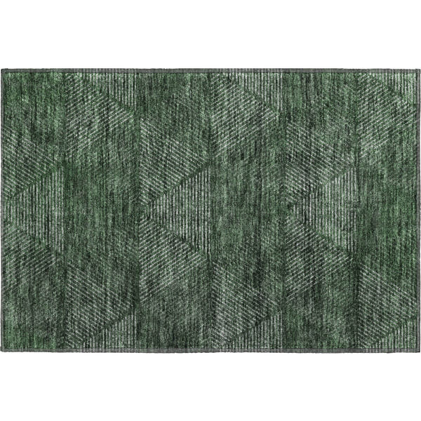 Colombo Machine Washable Transitional Fern Green Rug 1'8" x 2'6"