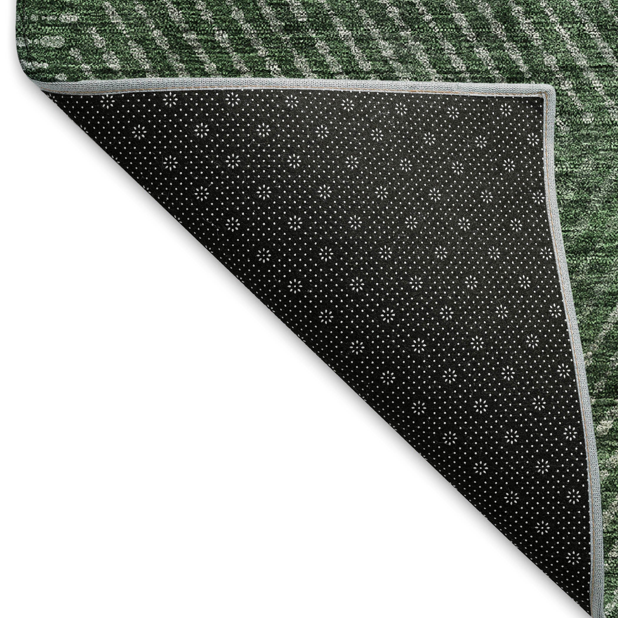 Colombo Machine Washable Transitional Fern Green Rug 1'8" x 2'6" #shape_Rectangle