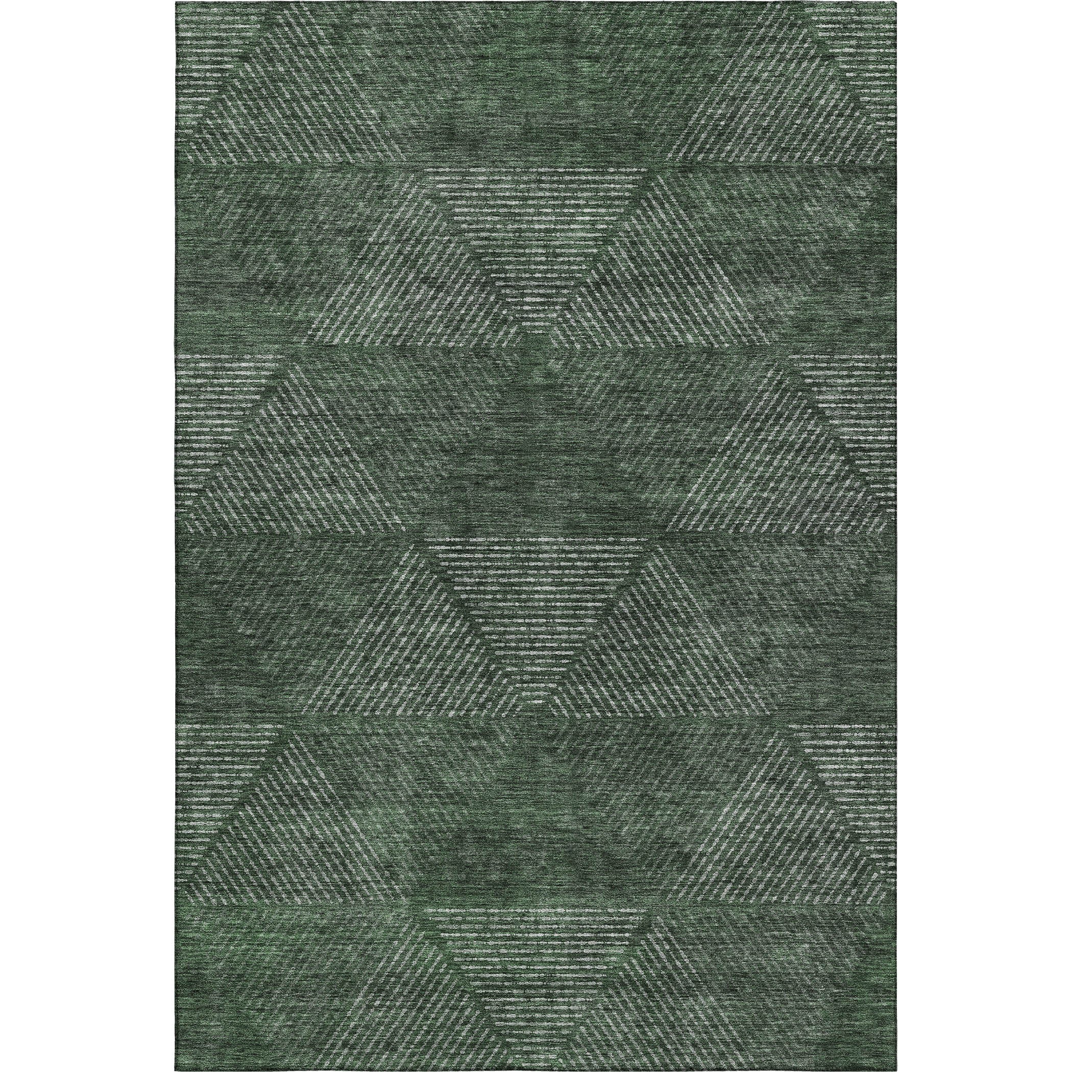 Colombo Machine Washable Transitional Fern Green Rug 2'6" x 3'10" #shape_Rectangle