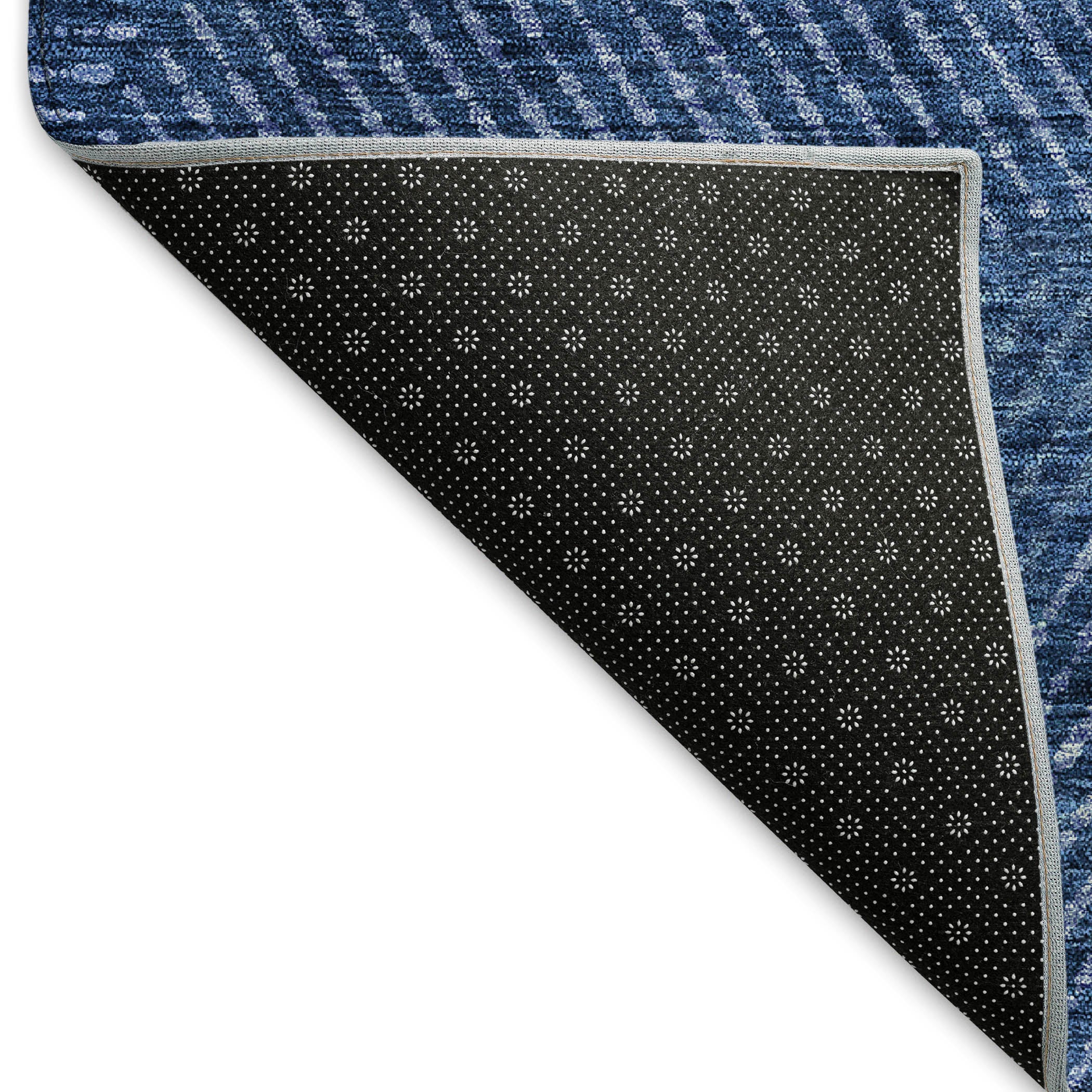 Colombo Machine Washable Transitional Navy Blue Rug 1'8" x 2'6" #shape_Rectangle