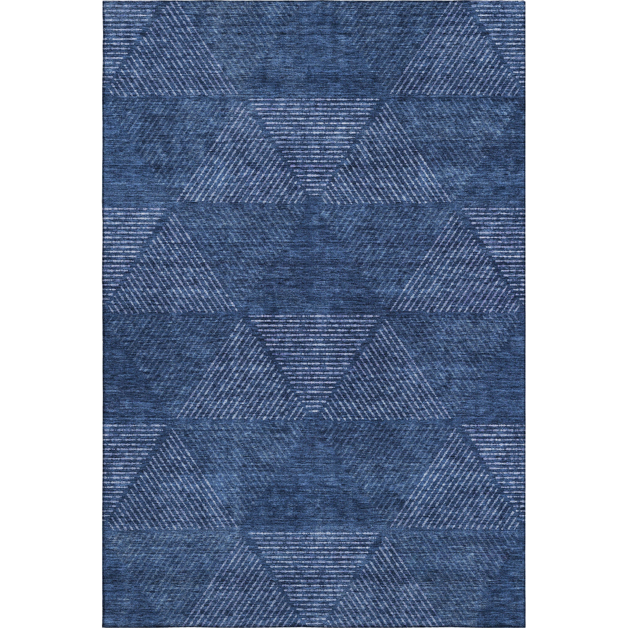 Colombo Machine Washable Transitional Navy Blue Rug 2'6" x 3'10" #shape_Rectangle