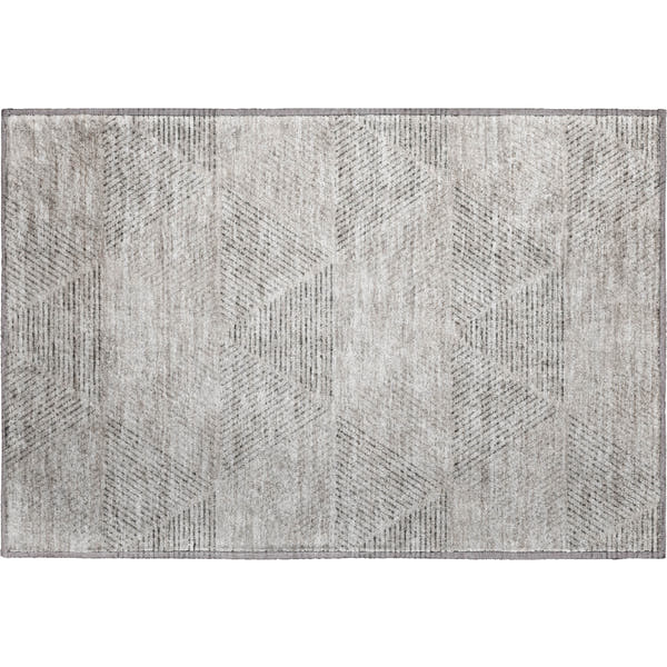 Colombo Machine Washable Transitional Taupe Brown Rug 1'8" x 2'6"
