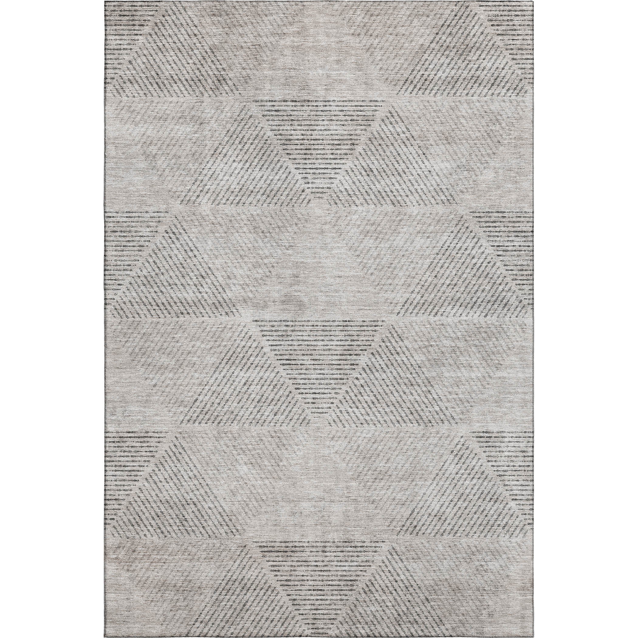 Colombo Machine Washable Transitional Taupe Brown Rug 2'6" x 3'10" #shape_Rectangle