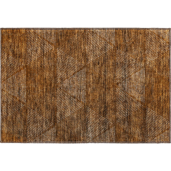 Colombo Machine Washable Transitional Terracotta Orange Rug 1'8" x 2'6"
