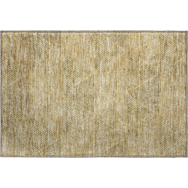 Colombo Machine Washable Transitional Wheat Gold Rug 1'8" x 2'6"