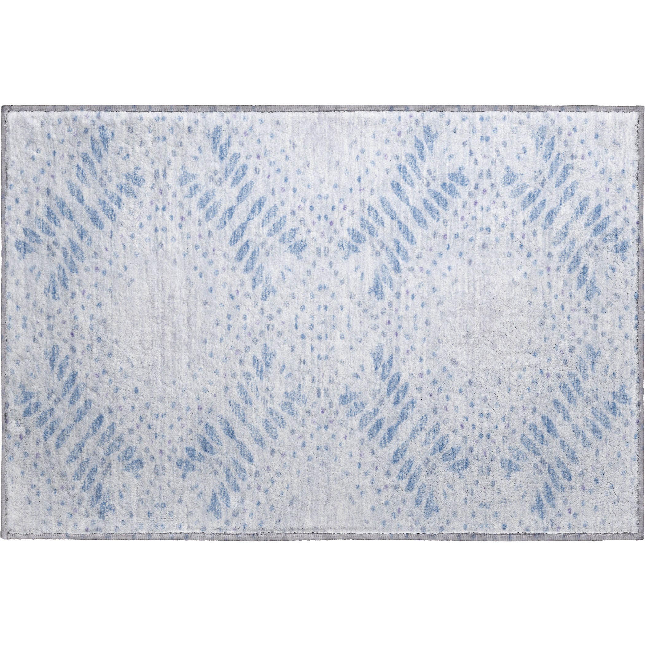Reykjavik Machine Washable Transitional Blue Rug 1'8" x 2'6" #shape_Rectangle