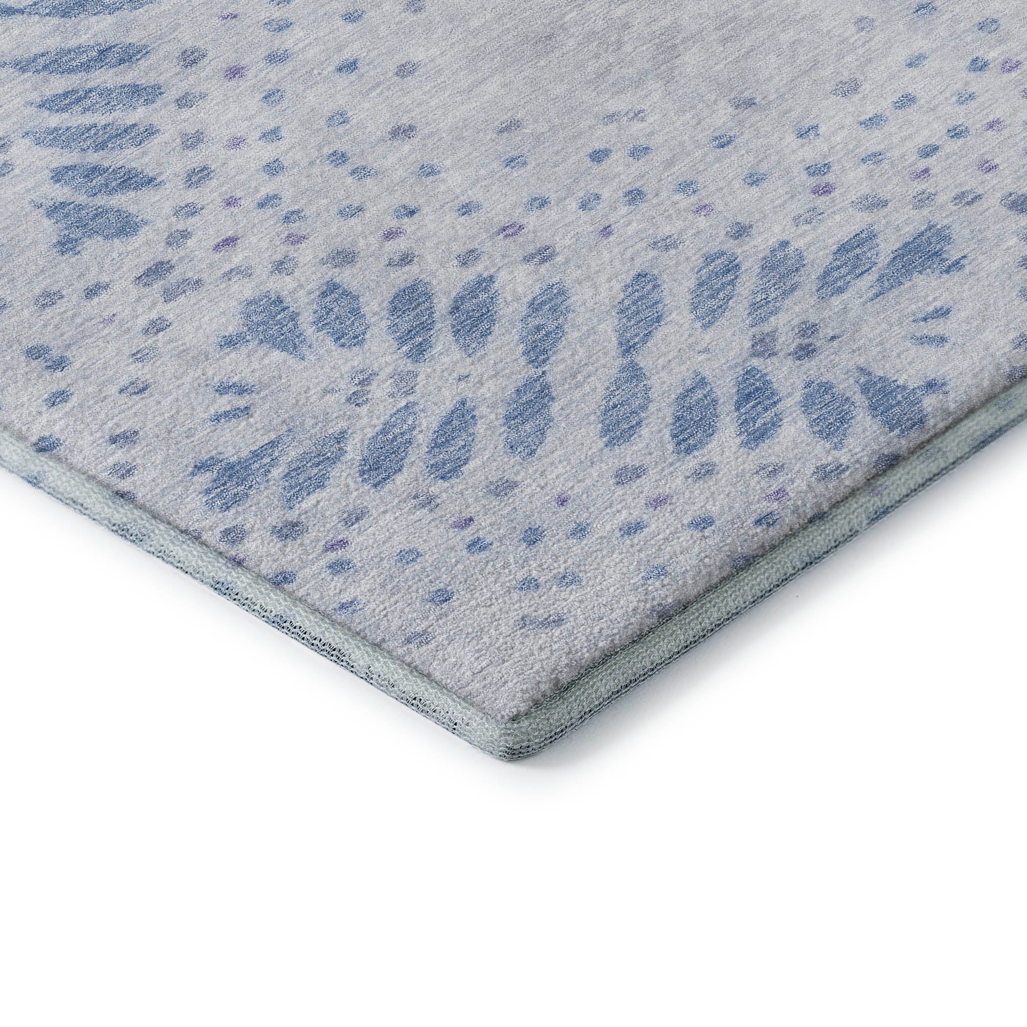 Reykjavik Machine Washable Transitional Blue Rug 1'8" x 2'6" #shape_Rectangle