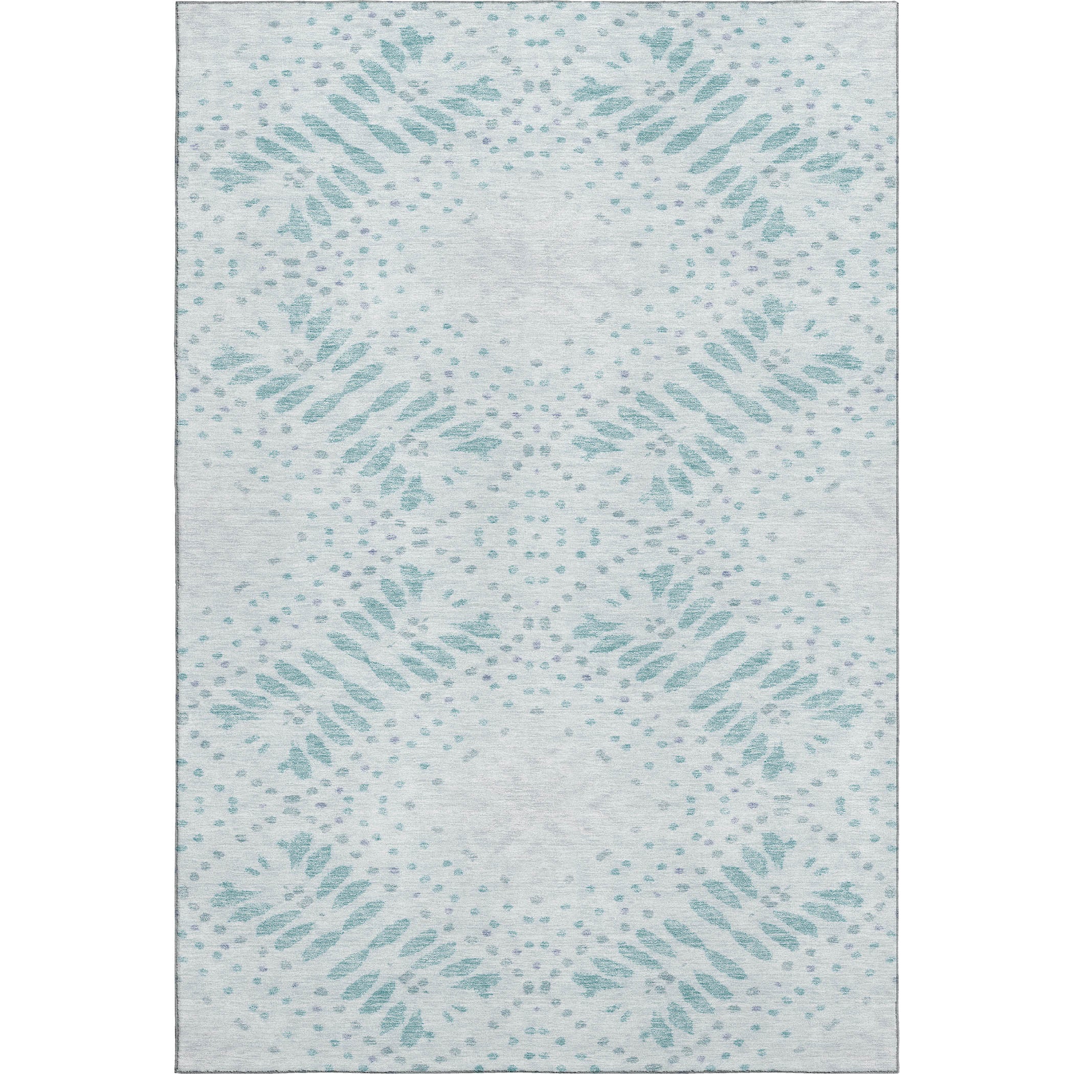 Reykjavik Machine Washable Transitional Teal Rug 2'6" x 3'10" #shape_Rectangle