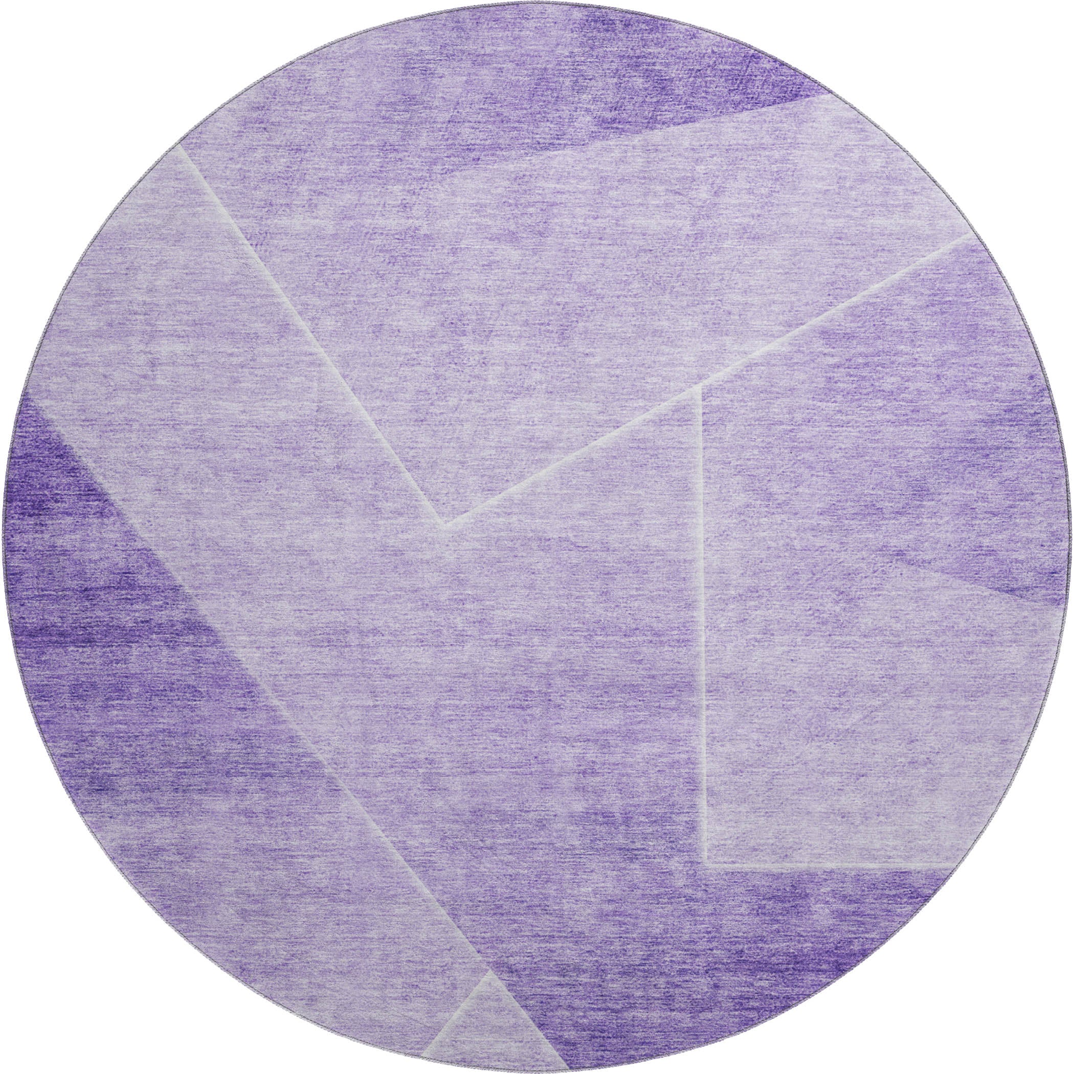 Bogota Machine Washable Transitional Purple Rug 8' x 8' #shape_Round