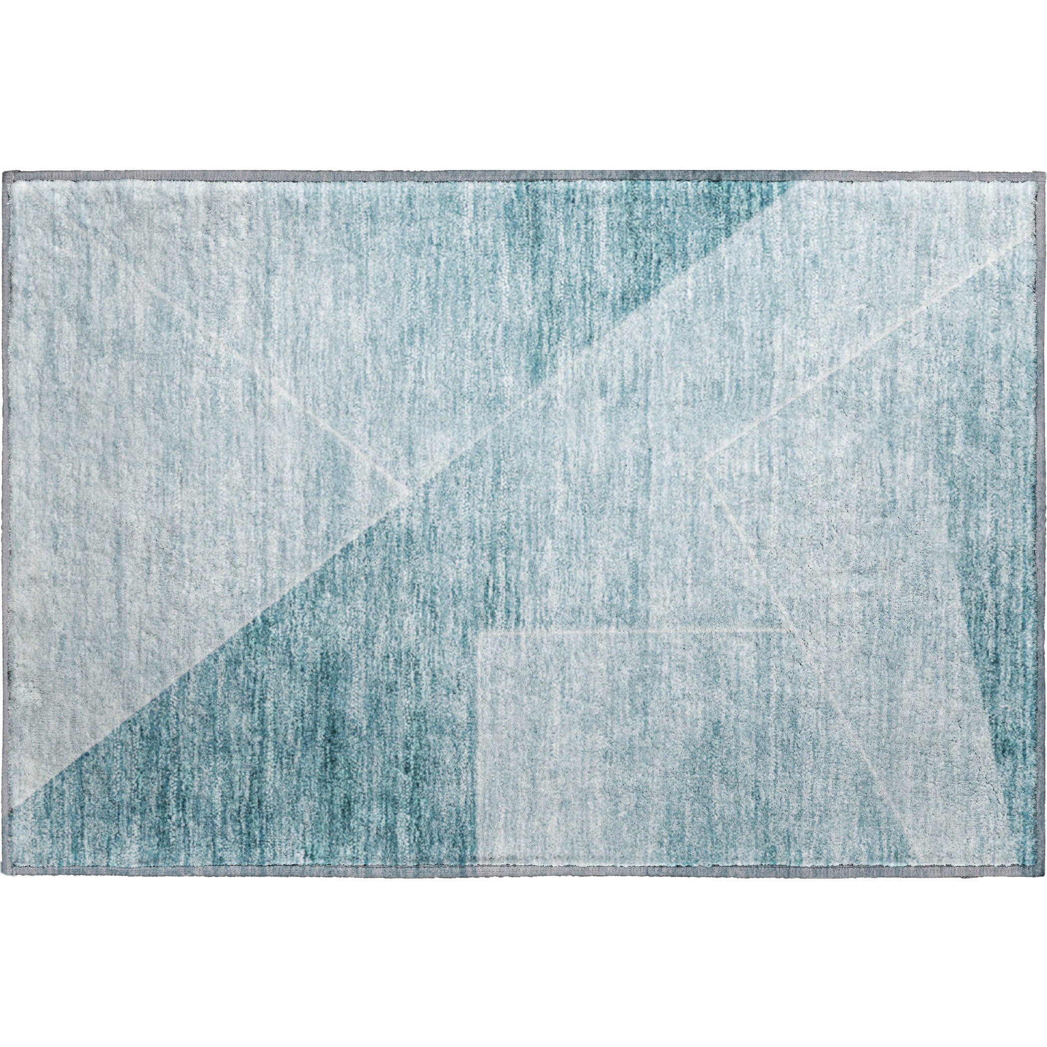 Bogota Machine Washable Transitional Teal Rug 1'8" x 2'6" #shape_Rectangle