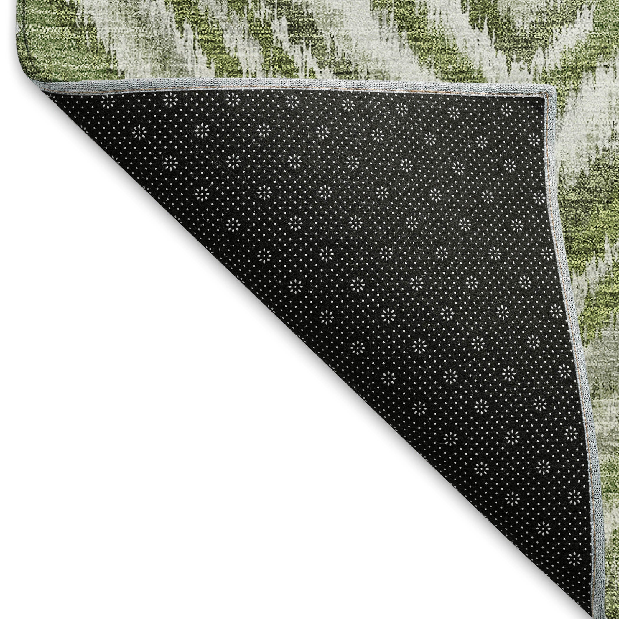 Cartagena Machine Washable Transitional Aloe Green Rug 1'8" x 2'6" #shape_Rectangle