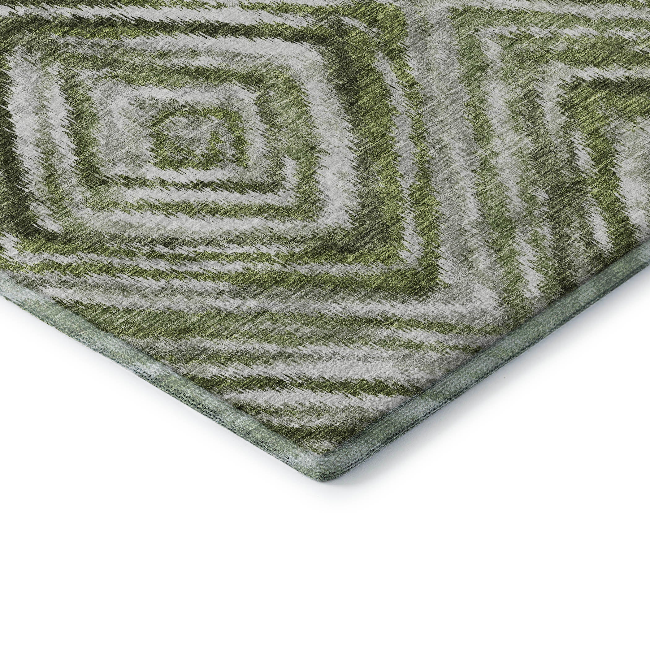 Cartagena Machine Washable Transitional Aloe Green Rug 1'8" x 2'6" #shape_Rectangle