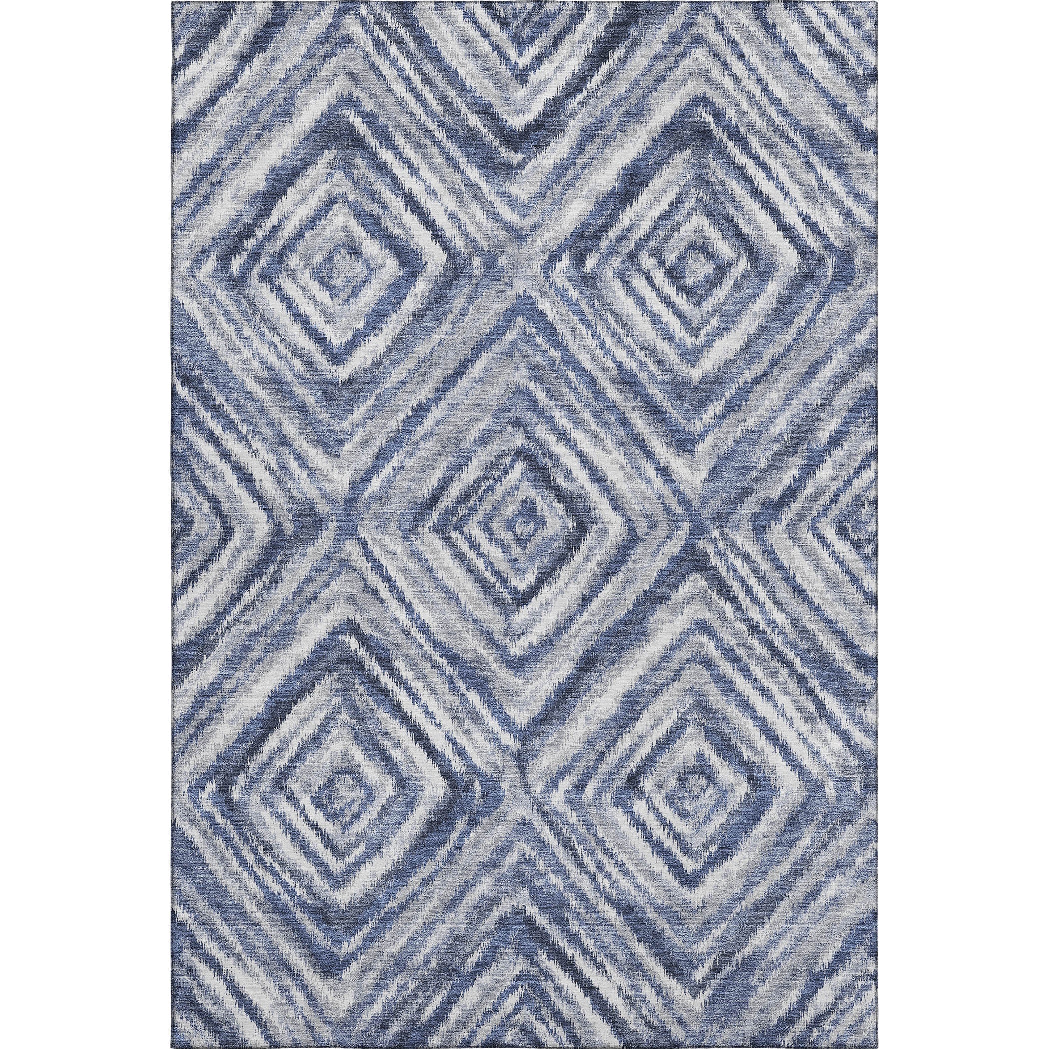 Cartagena Machine Washable Transitional Blue Rug 2'6" x 3'10" #shape_Rectangle