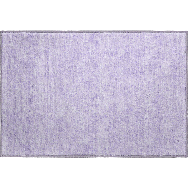 Cusco Machine Washable Transitional Lilac Purple Rug 1'8" x 2'6"
