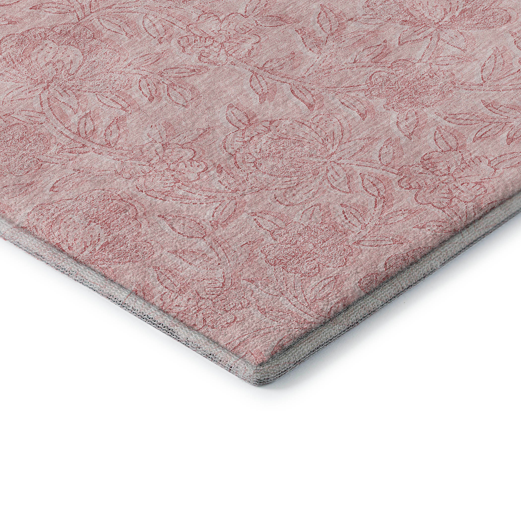Cusco Machine Washable Transitional Pink Rug 1'8" x 2'6" #shape_Rectangle