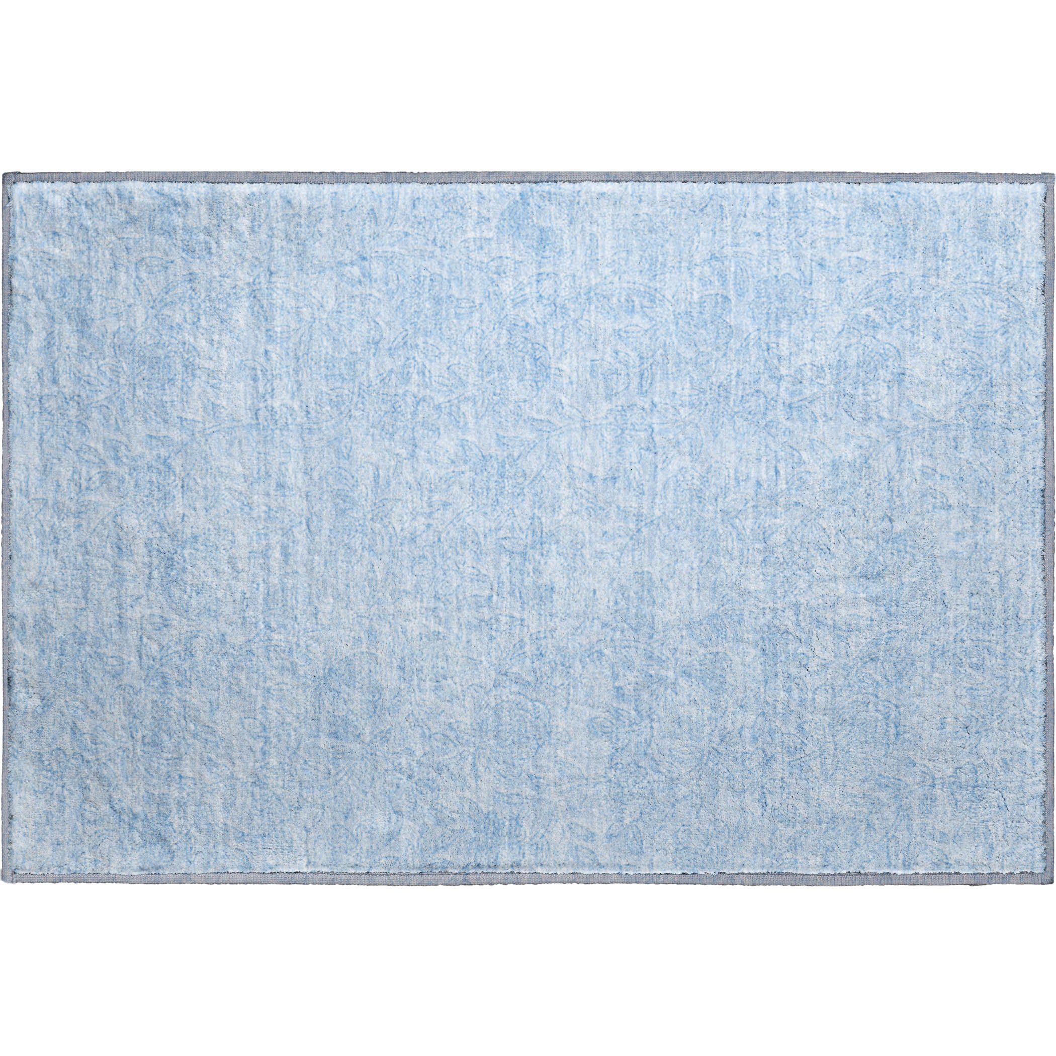 Cusco Machine Washable Transitional Sky Blue Rug 1'8" x 2'6" #shape_Rectangle