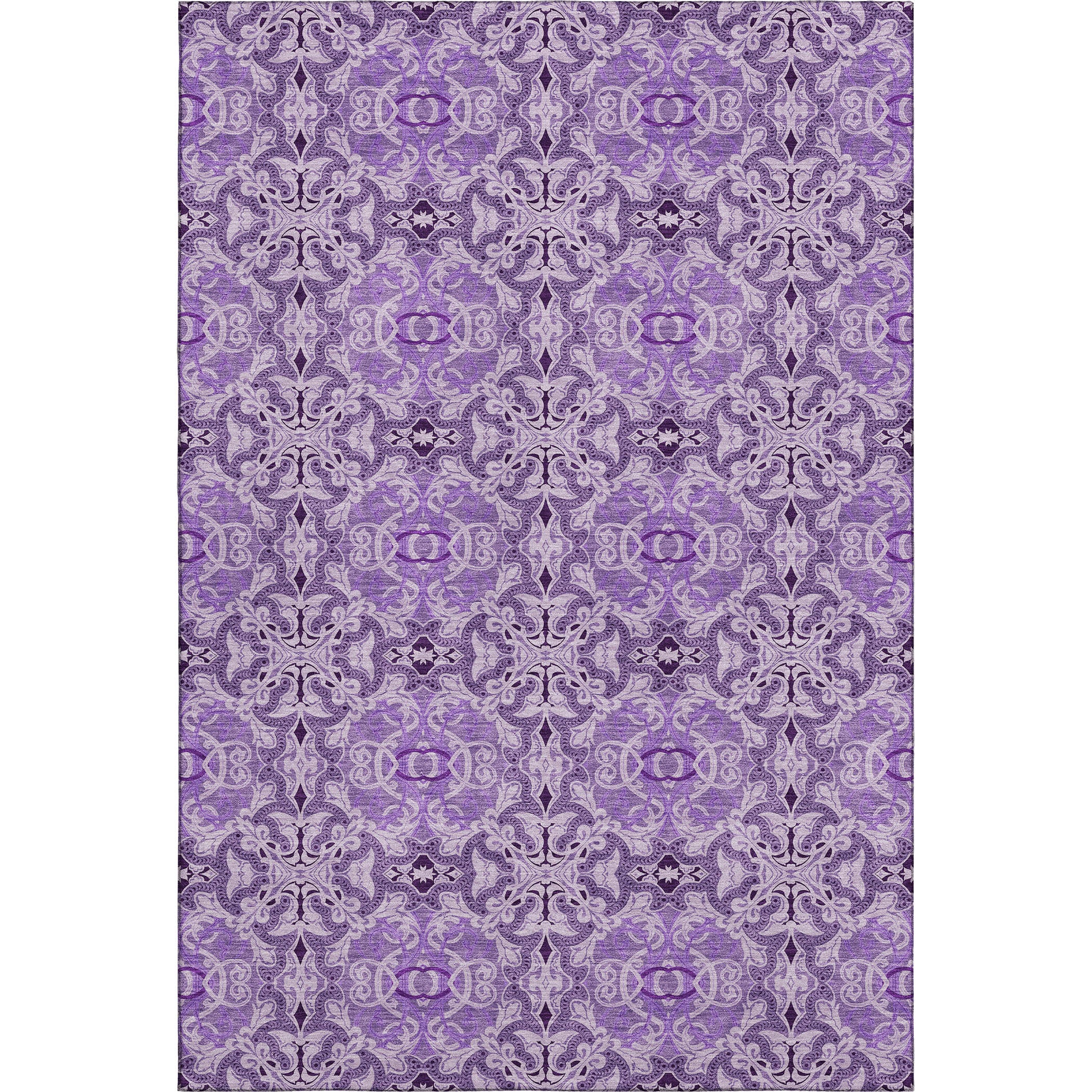 Seville Machine Washable Transitional Purple Rug 2'6" x 3'10" #shape_Rectangle