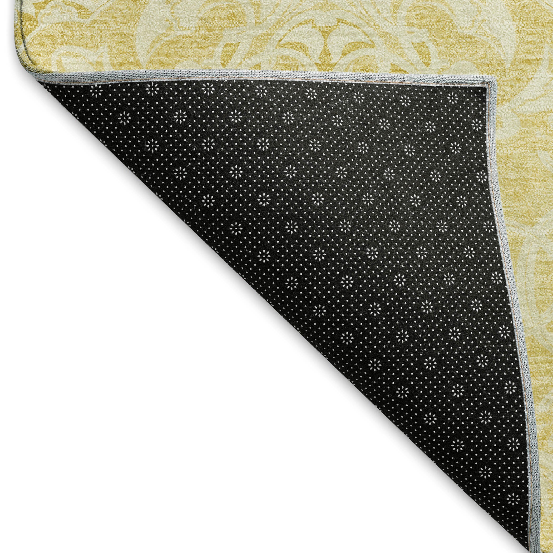 Kathmandu Machine Washable Transitional Gold Rug 1'8" x 2'6" #shape_Rectangle