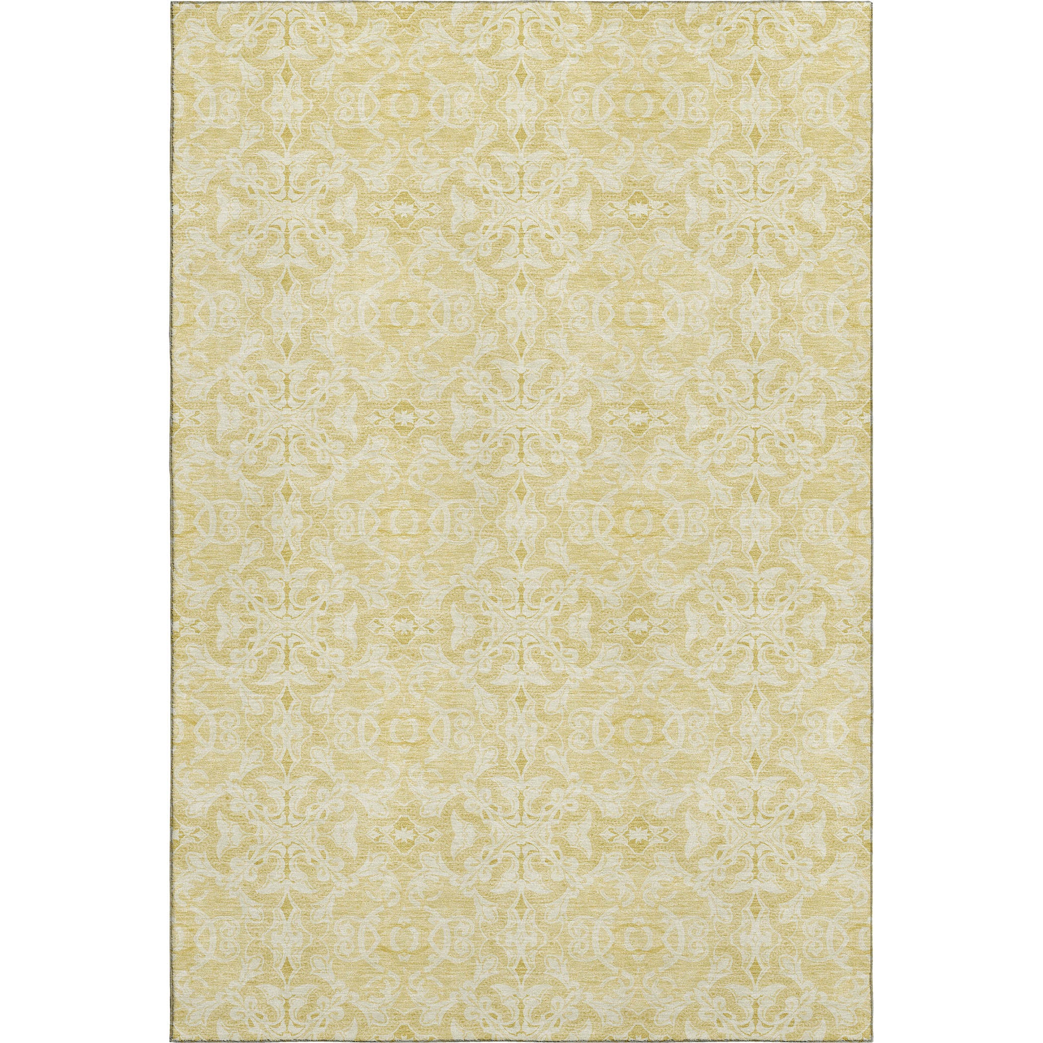Kathmandu Machine Washable Transitional Gold Rug 2'6" x 3'10" #shape_Rectangle