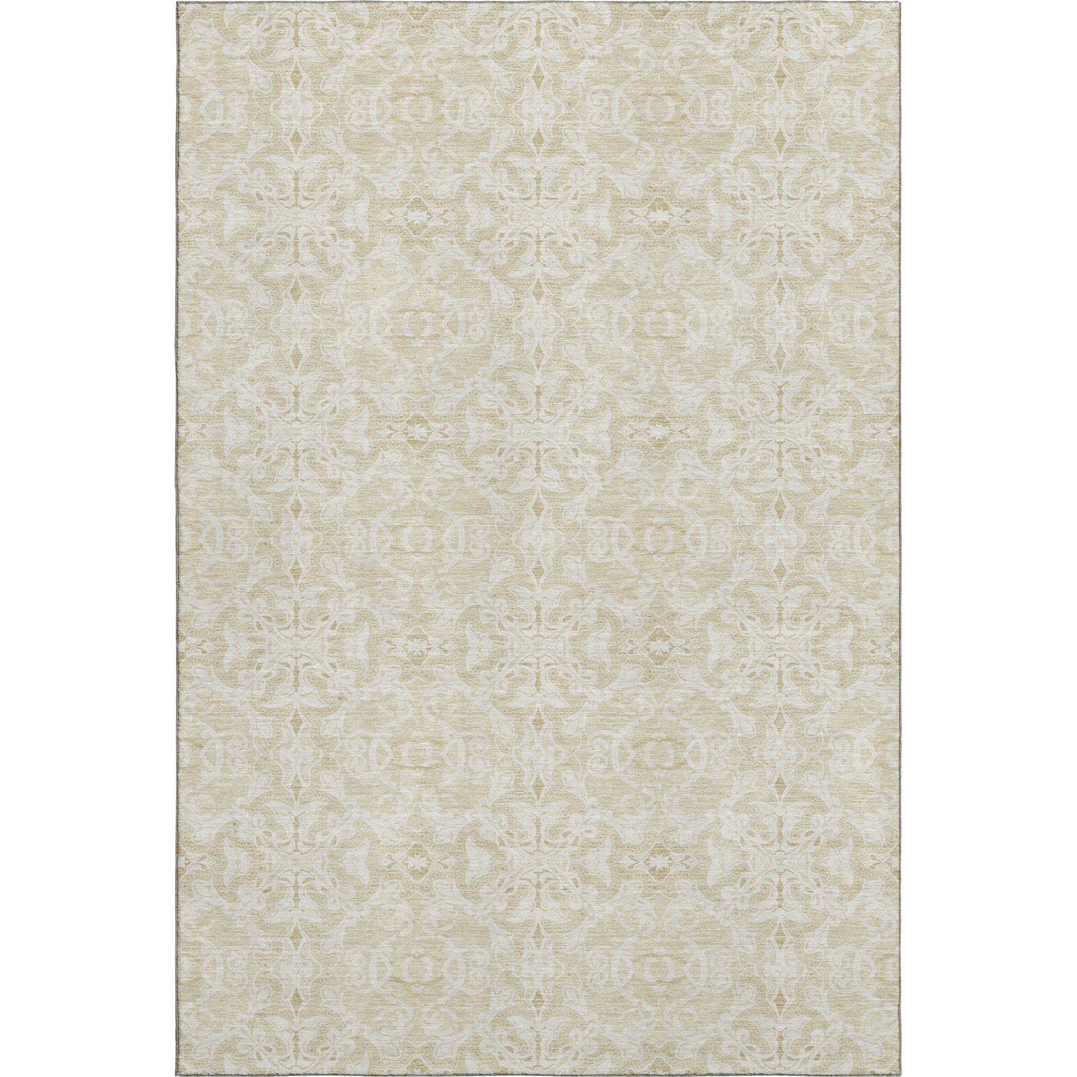 Kathmandu Machine Washable Transitional Tan Brown Rug 2'6" x 3'10" #shape_Rectangle