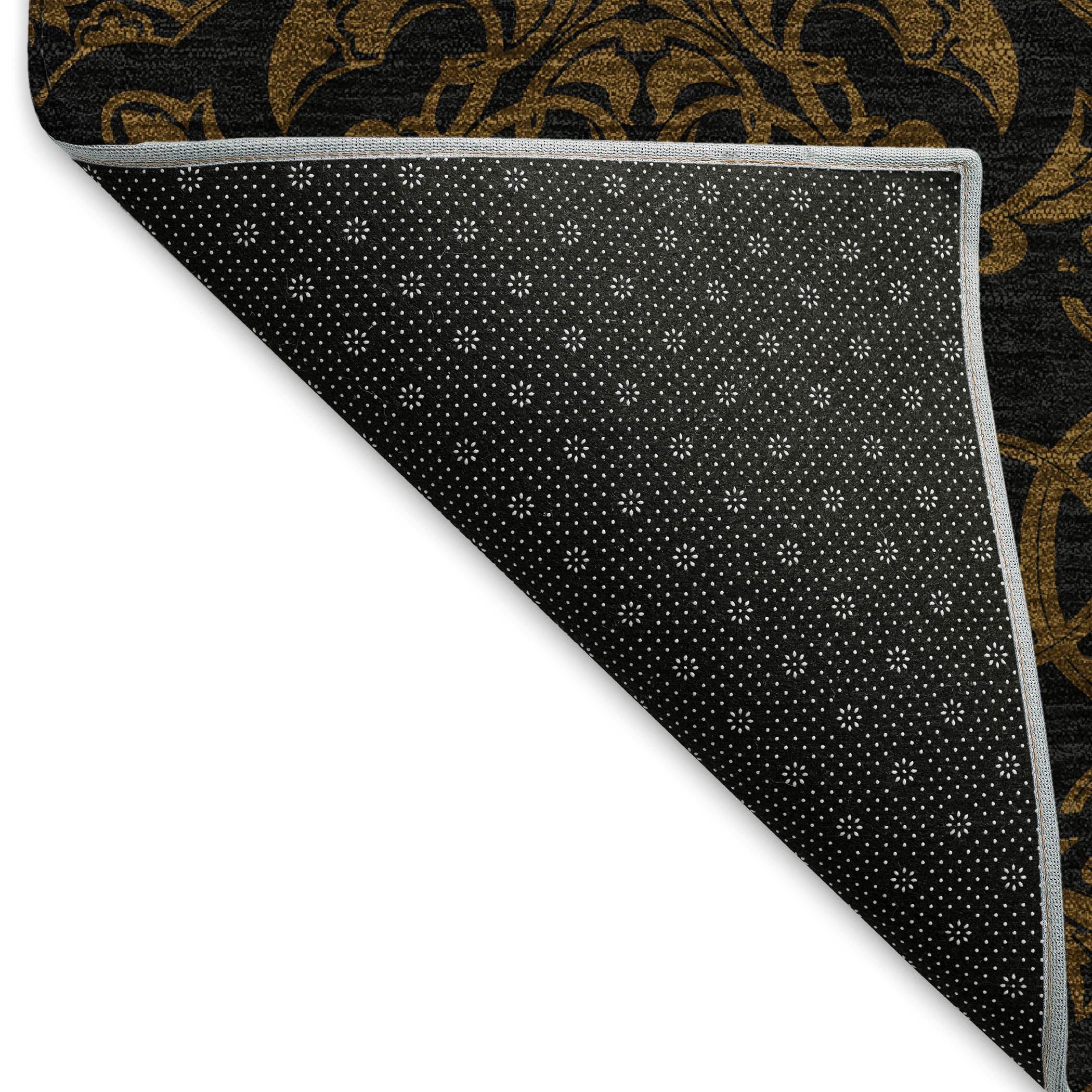 Rome Machine Washable Transitional Brown Rug 1'8" x 2'6" #shape_Rectangle