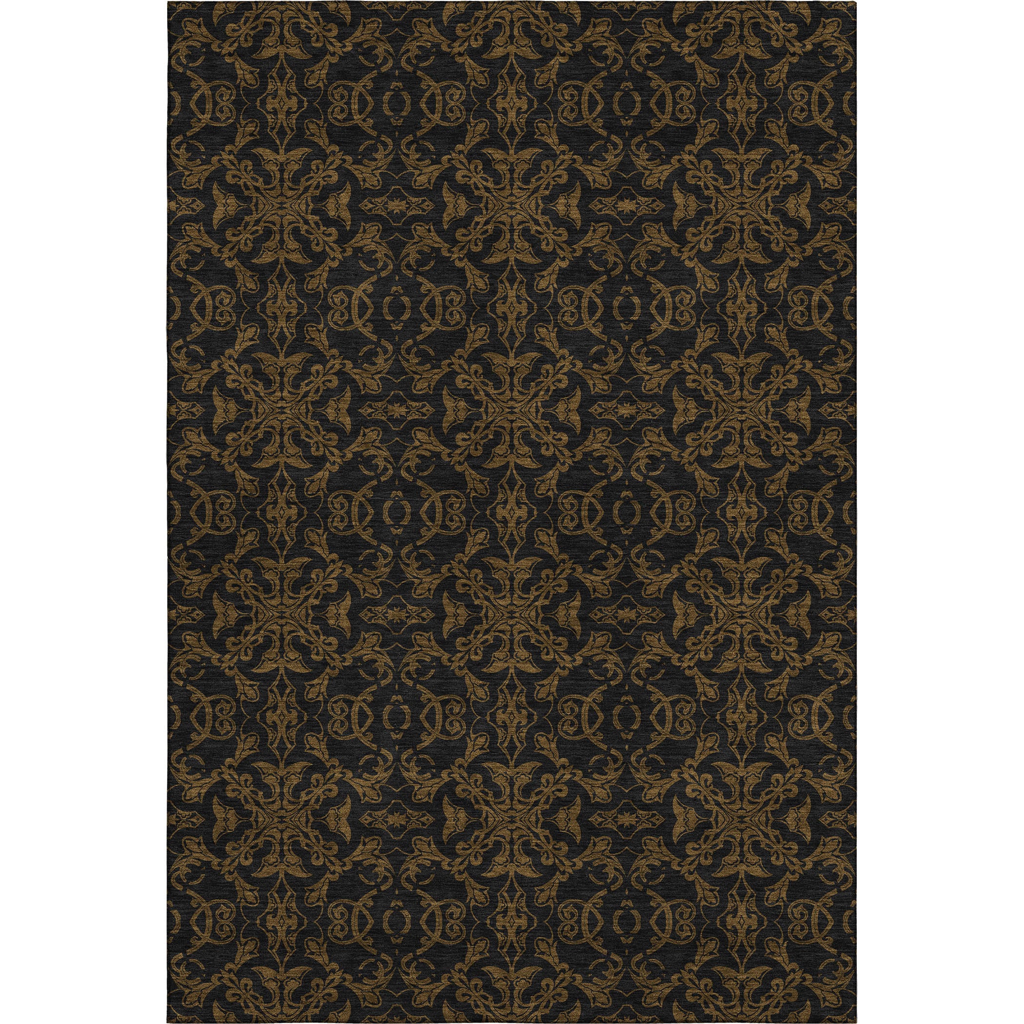 Rome Machine Washable Transitional Brown Rug 2'6" x 3'10" #shape_Rectangle