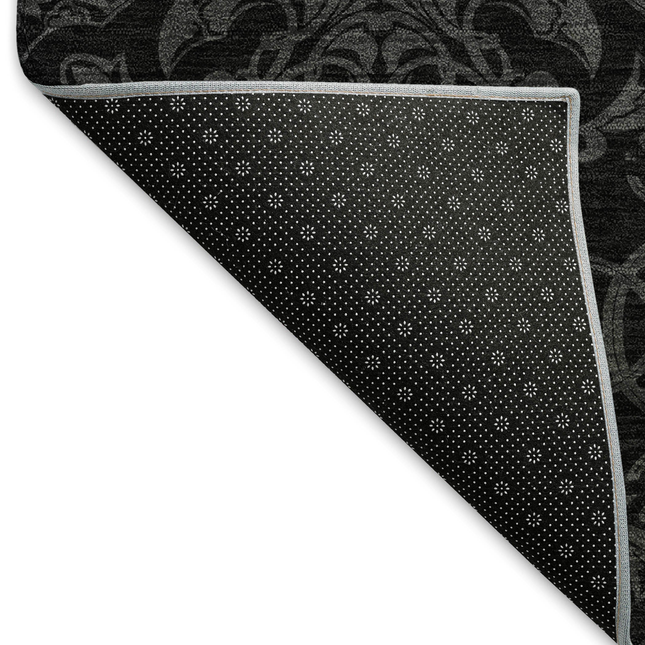 Rome Machine Washable Transitional Gray Rug 1'8" x 2'6" #shape_Rectangle