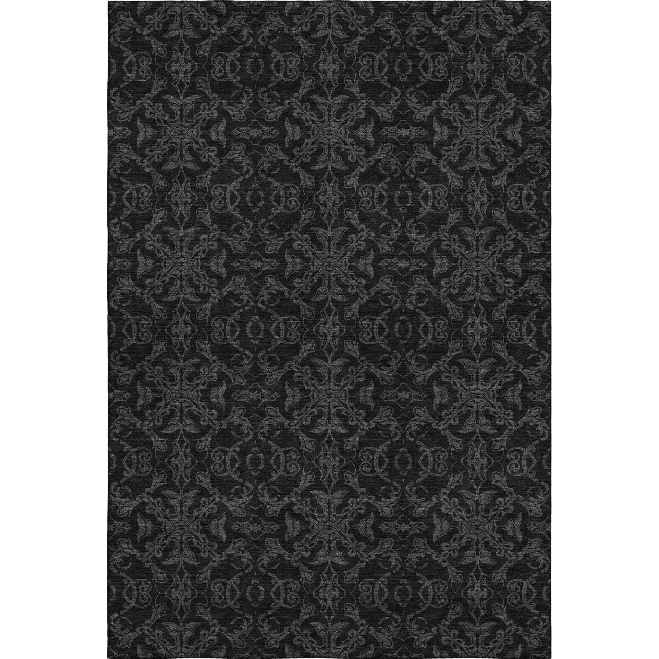 Rome Machine Washable Transitional Gray Rug 2'6" x 3'10" #shape_Rectangle