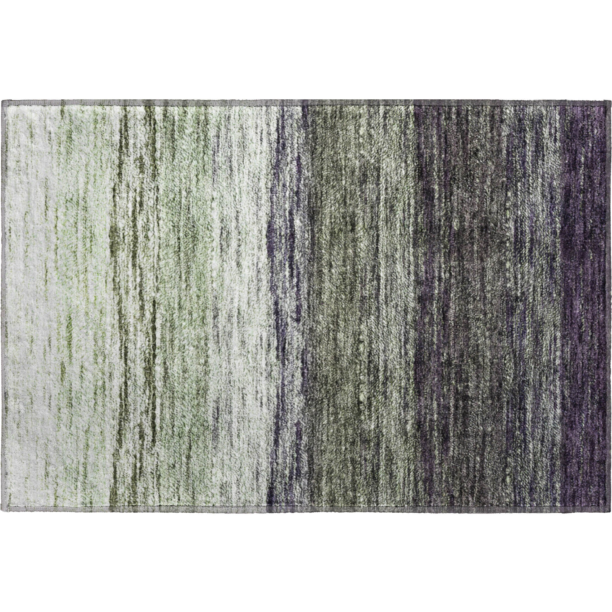 Colombo Machine Washable Transitional Green Rug 1'8" x 2'6" #shape_Rectangle