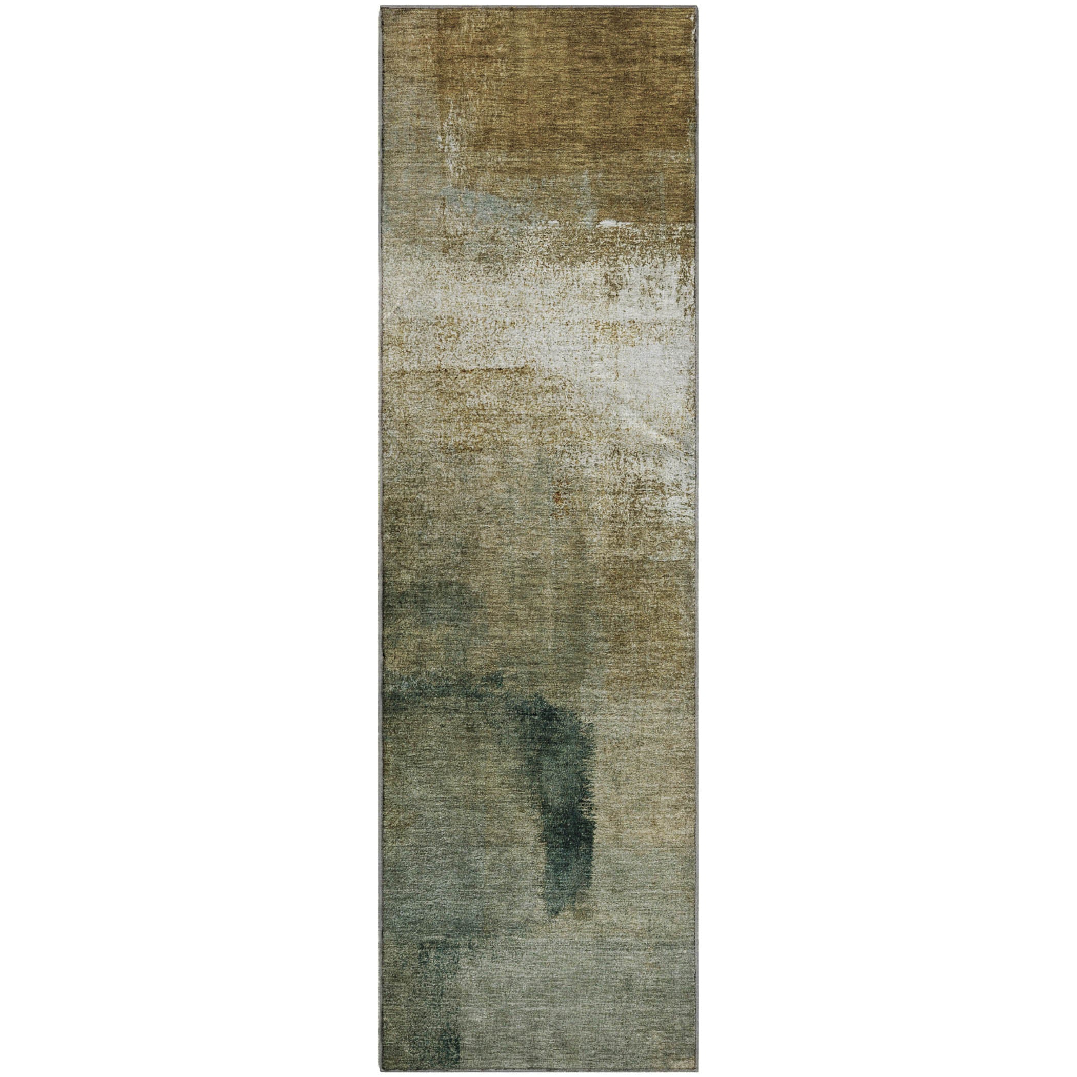 Mdina Machine Washable Transitional Brown Rug 2'3" x 7'6" #shape_Runner