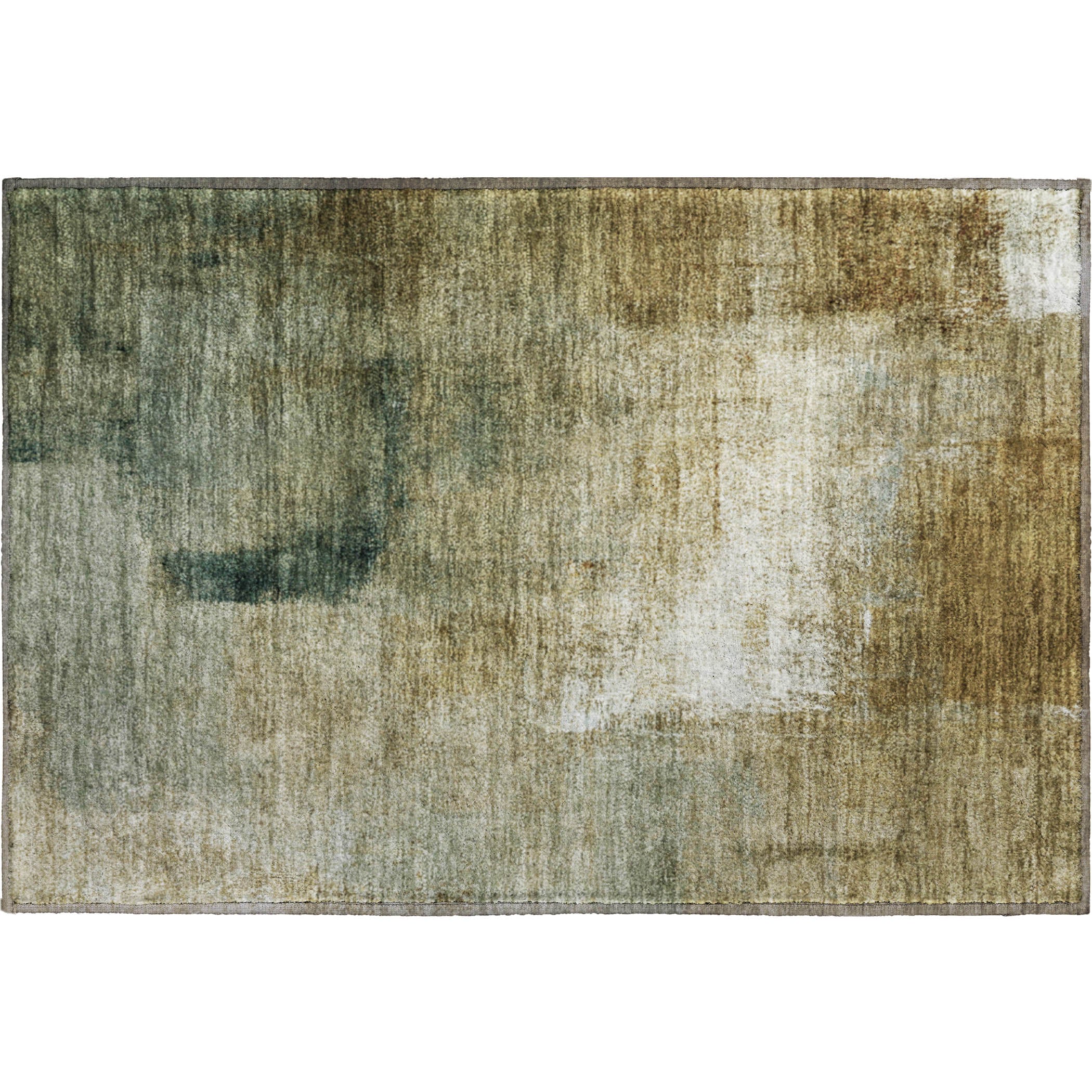 Mdina Machine Washable Transitional Brown Rug 1'8" x 2'6" #shape_Rectangle