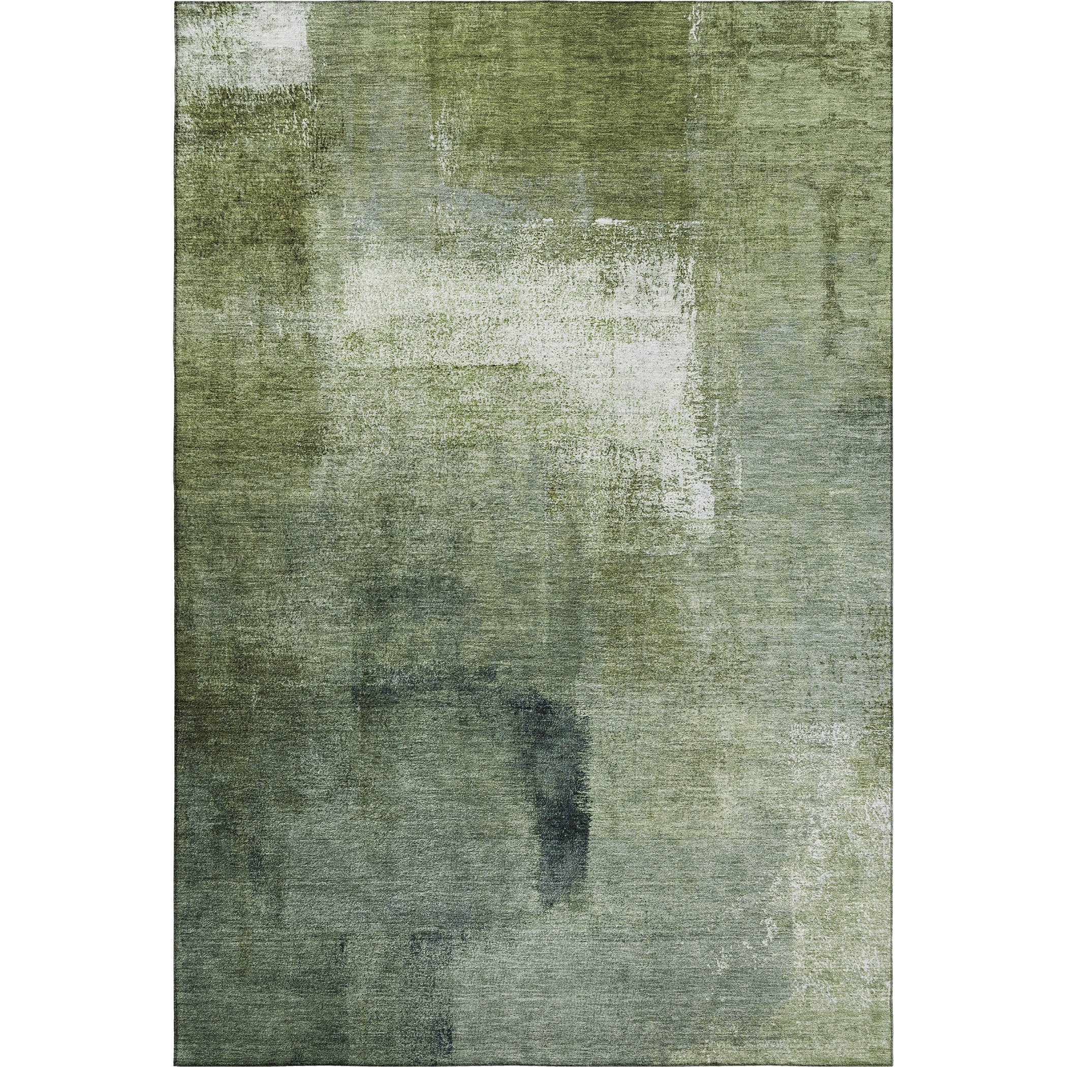 Mdina Machine Washable Transitional Green Rug 2'6" x 3'10" #shape_Rectangle