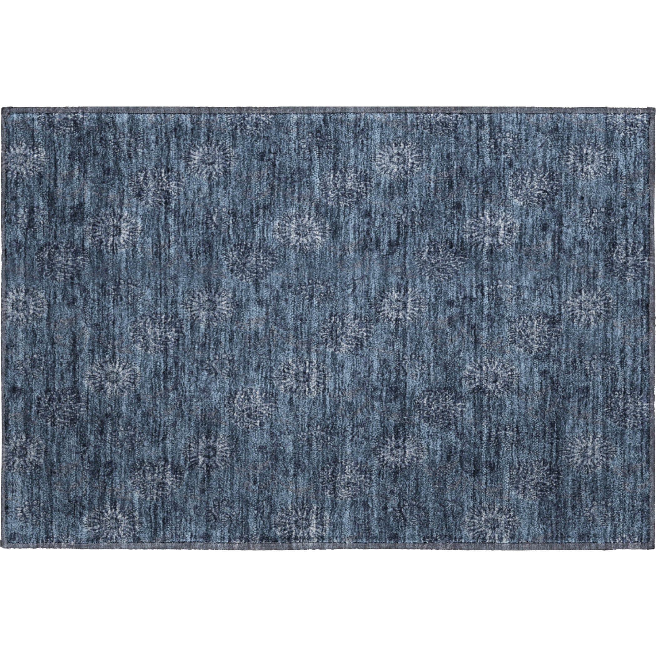 Bangkok Machine Washable Transitional Blue Rug 1'8" x 2'6" #shape_Rectangle