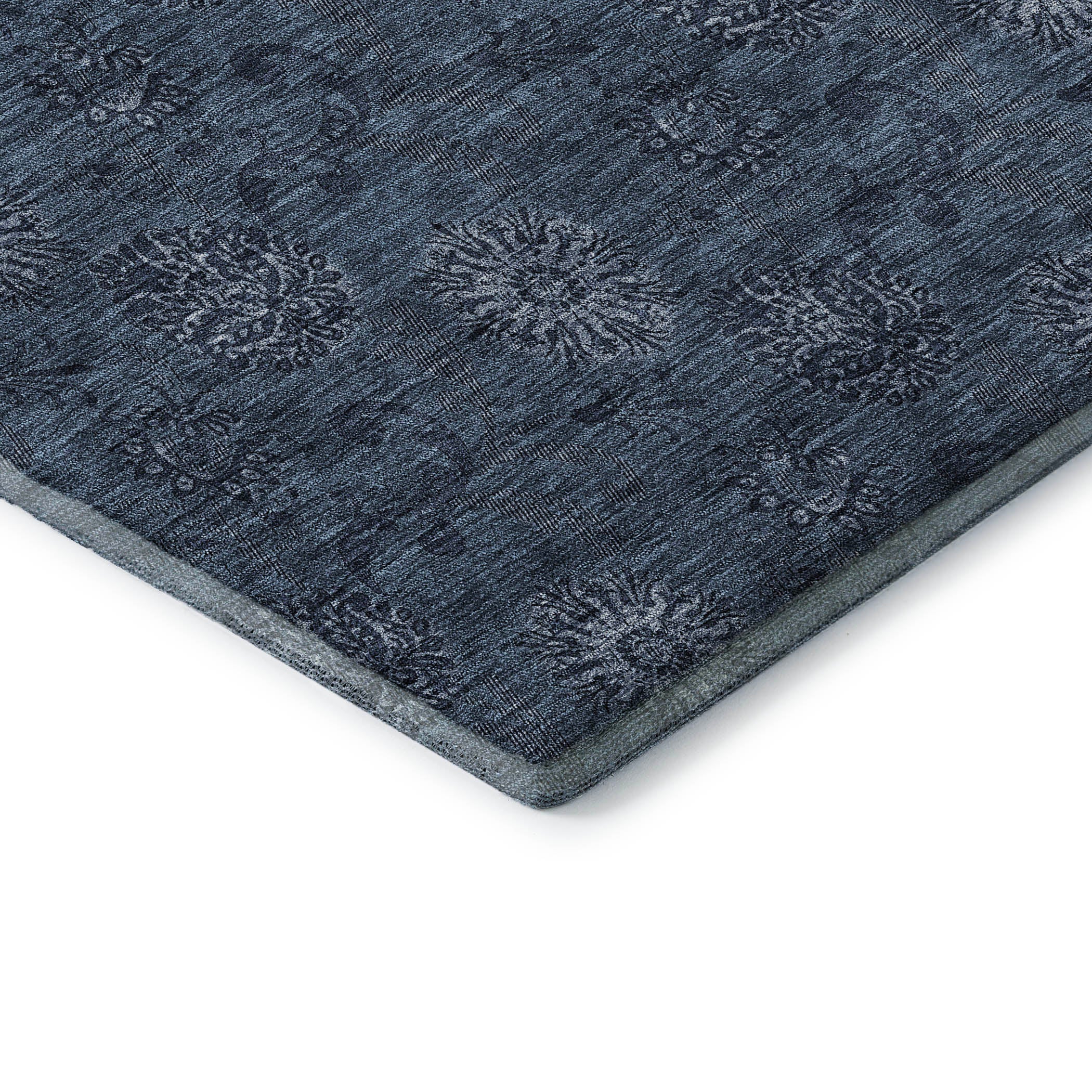 Bangkok Machine Washable Transitional Blue Rug 1'8" x 2'6" #shape_Rectangle