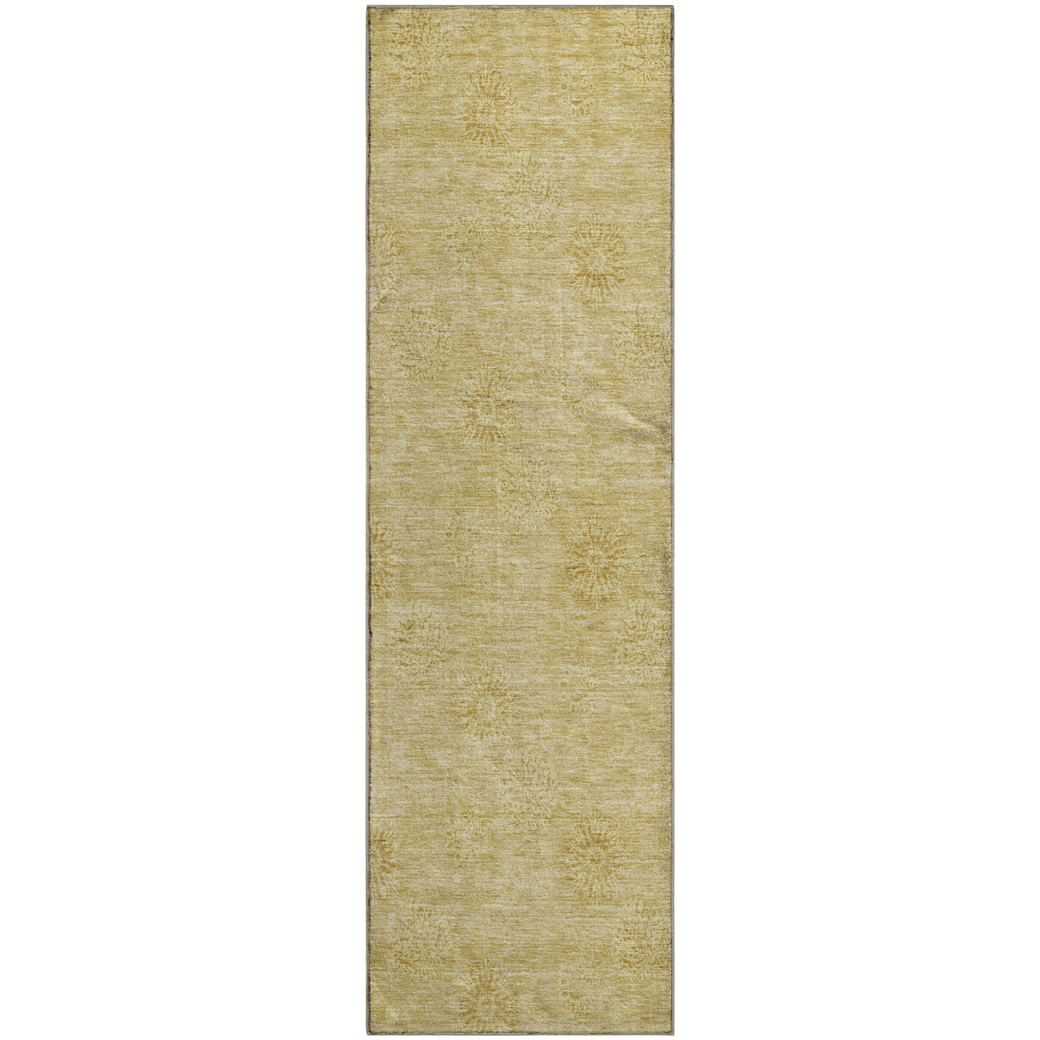Kyoto Machine Washable Transitional Gold Rug 2'3" x 7'6" #shape_Runner