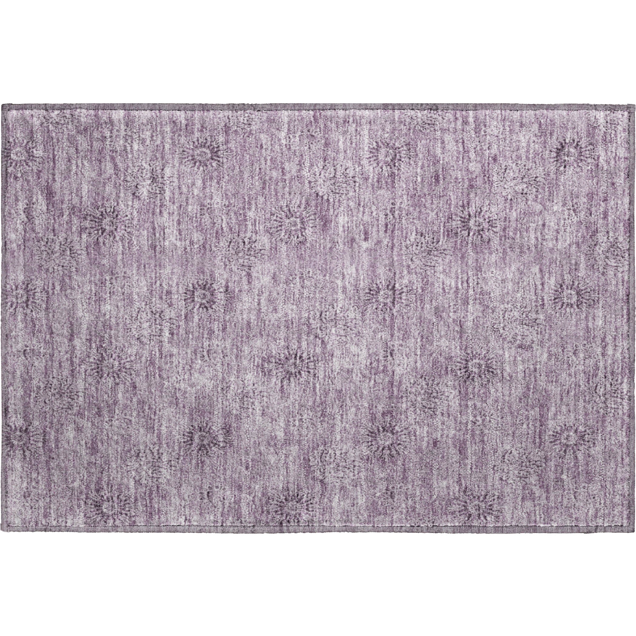 Kyoto Machine Washable Transitional Plum Purple Rug 1'8" x 2'6" #shape_Rectangle