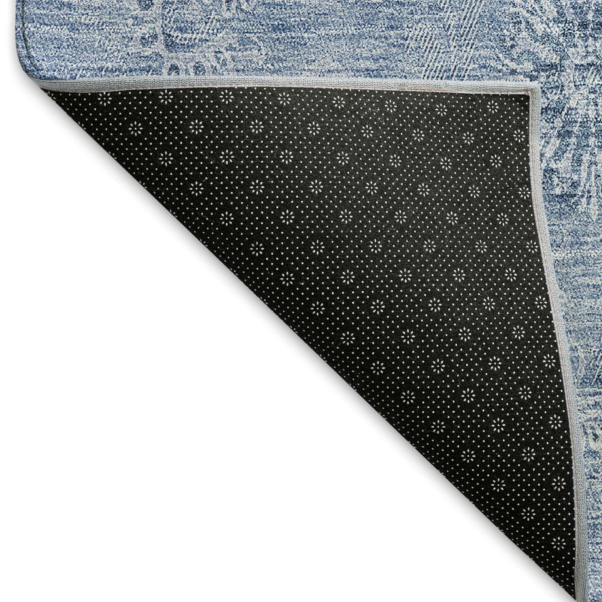 Kyoto Machine Washable Transitional Sky Blue Rug 1'8" x 2'6" #shape_Rectangle