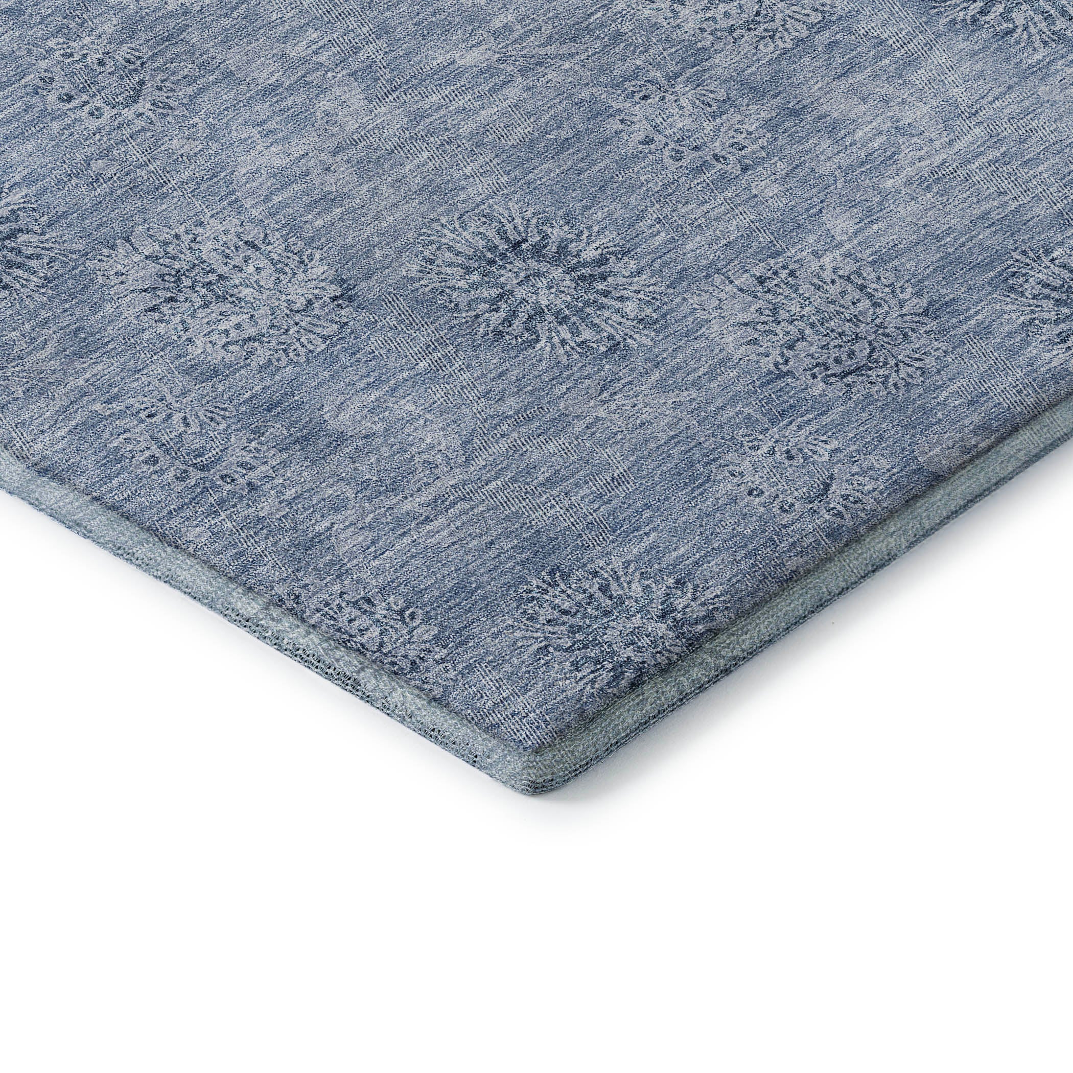 Kyoto Machine Washable Transitional Sky Blue Rug 1'8" x 2'6" #shape_Rectangle