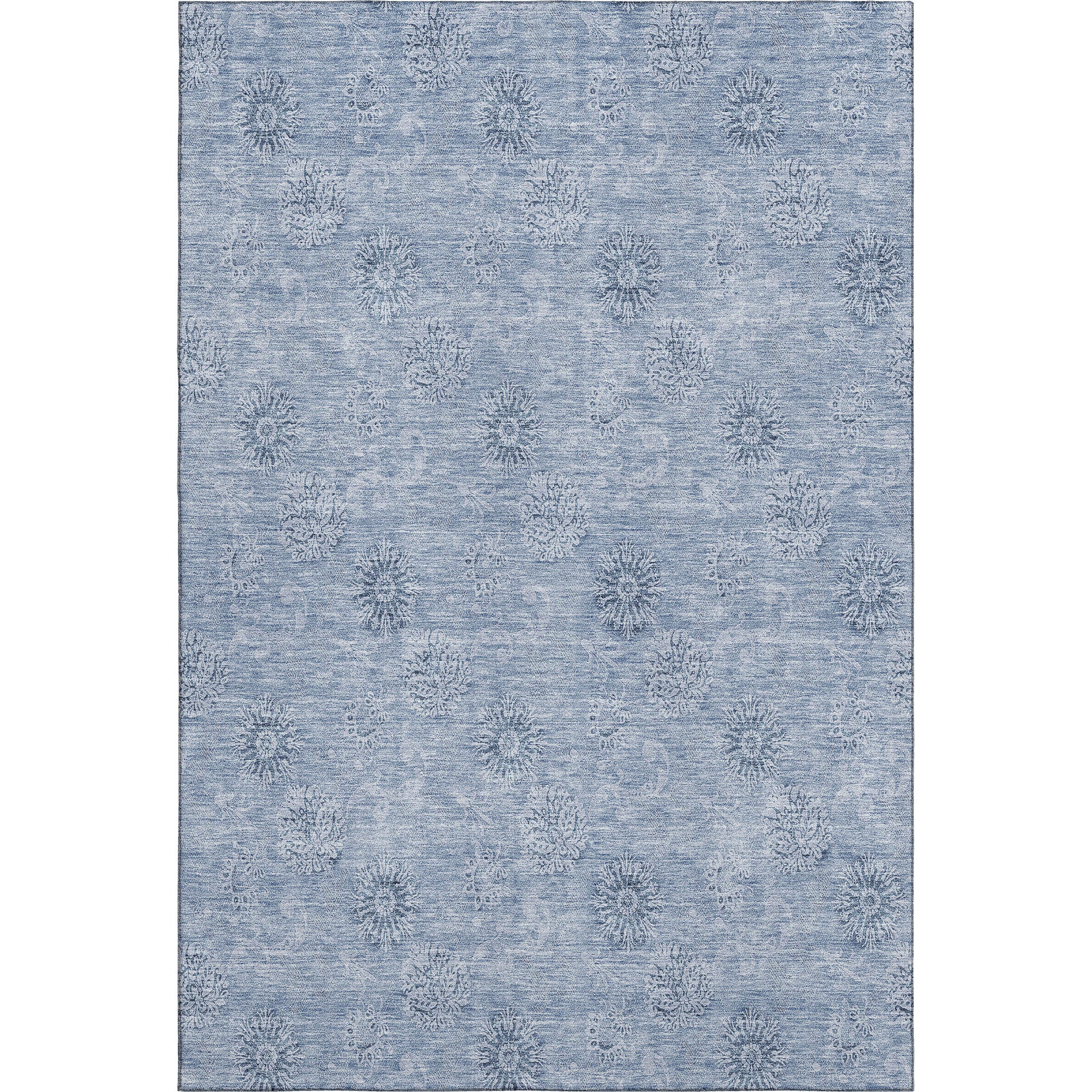 Kyoto Machine Washable Transitional Sky Blue Rug 2'6" x 3'10" #shape_Rectangle